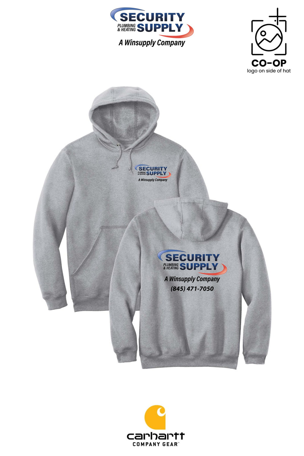 Carhartt® Midweight Hooded Sweatshirt - Security Plumbing & Heating Supply - Poughkeepsie, NY