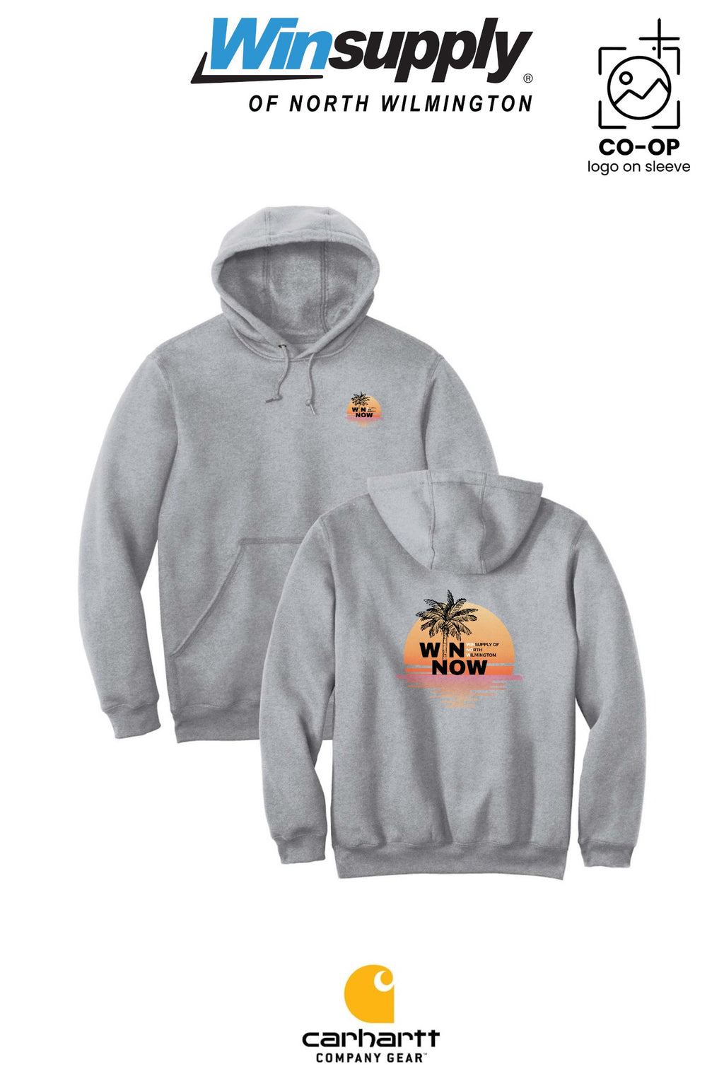 "WIN NOW" Carhartt® Midweight Hooded Sweatshirt - Winsupply N Wilmington NC