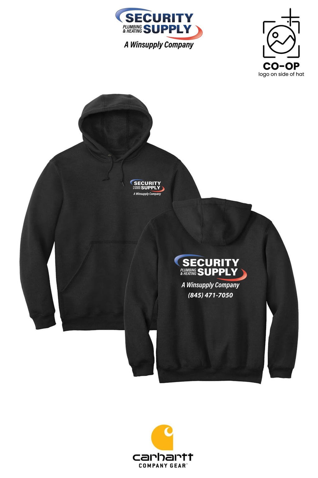 Carhartt® Midweight Hooded Sweatshirt - Security Plumbing & Heating Supply - Poughkeepsie, NY