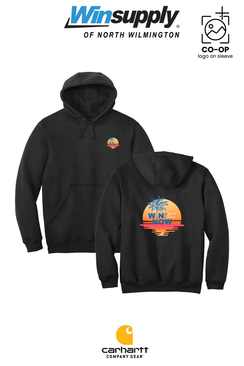 "WIN NOW" Carhartt® Midweight Hooded Sweatshirt - Winsupply N Wilmington NC