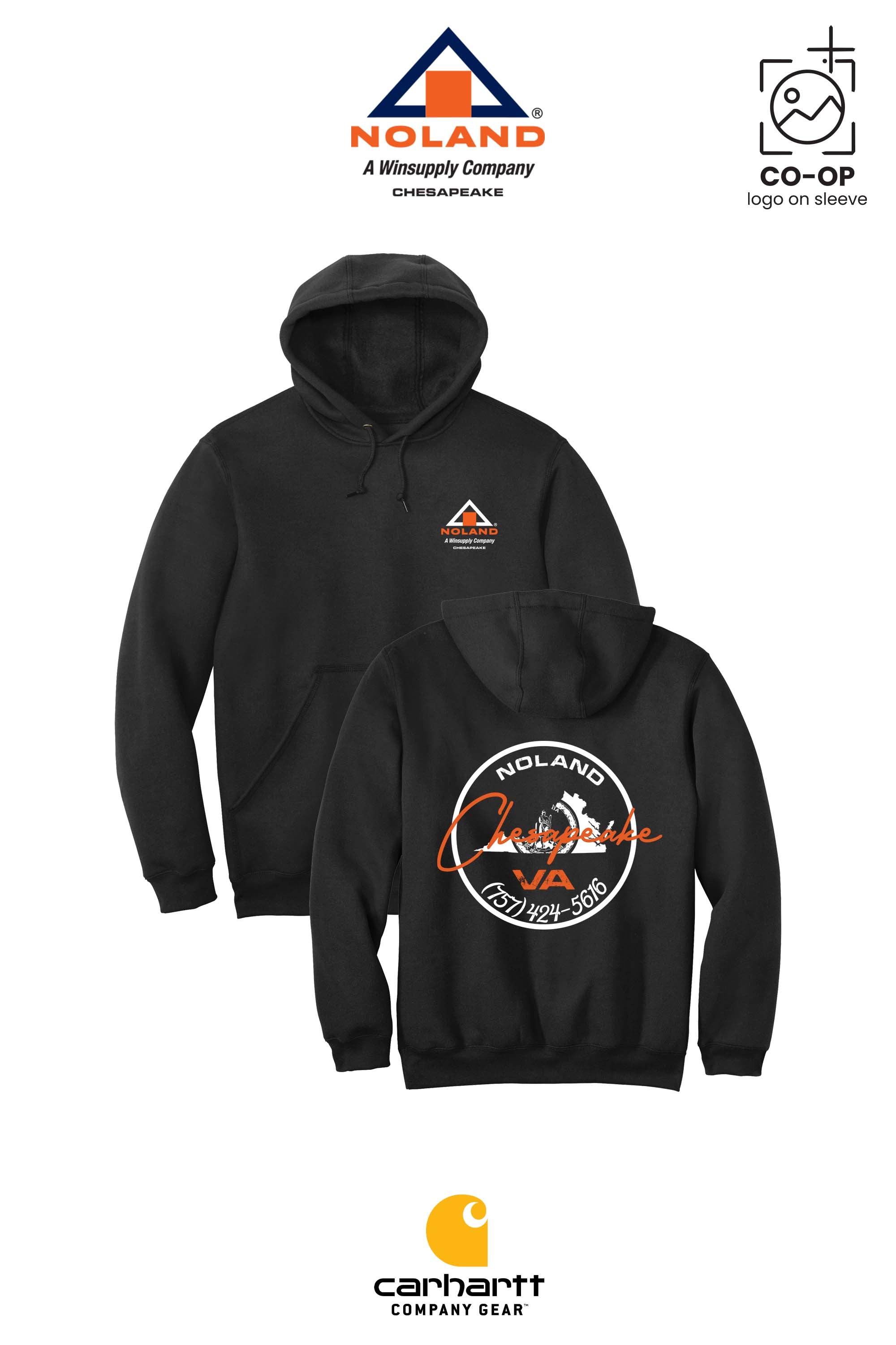Carhartt® Midweight Hooded Sweatshirt - Noland Company Chesapeake
