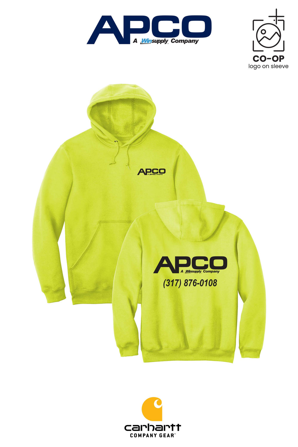 Carhartt® Midweight Hooded Sweatshirt - APCO Supply - Indianapolis