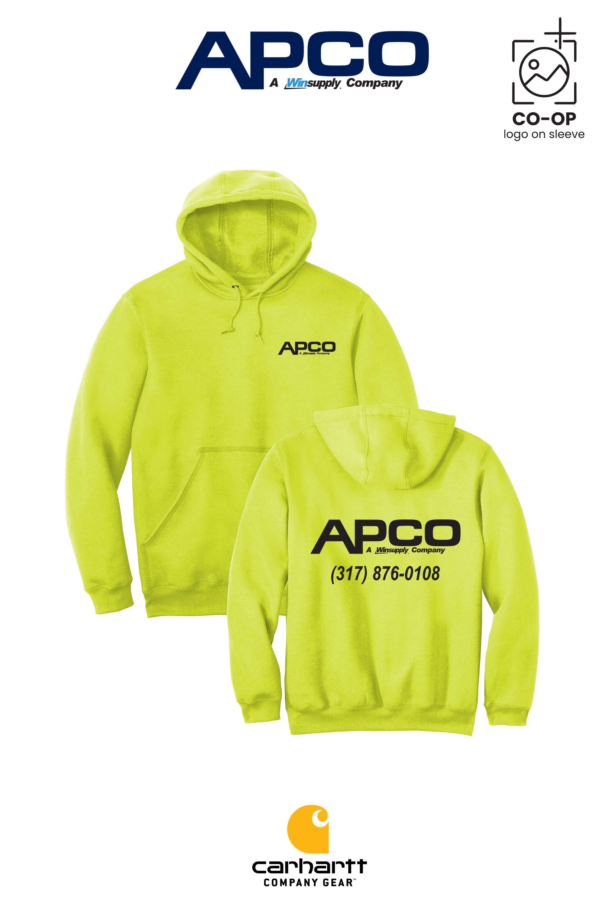 Carhartt® Midweight Hooded Sweatshirt - APCO Supply - Indianapolis