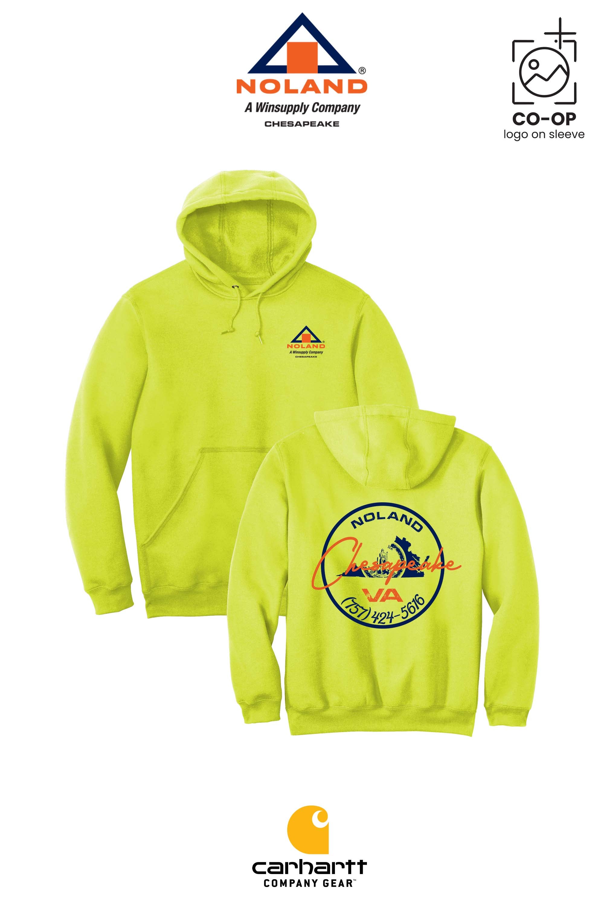 Carhartt® Midweight Hooded Sweatshirt - Noland Company Chesapeake