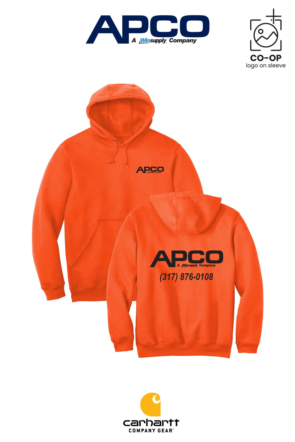 Carhartt® Midweight Hooded Sweatshirt - APCO Supply - Indianapolis