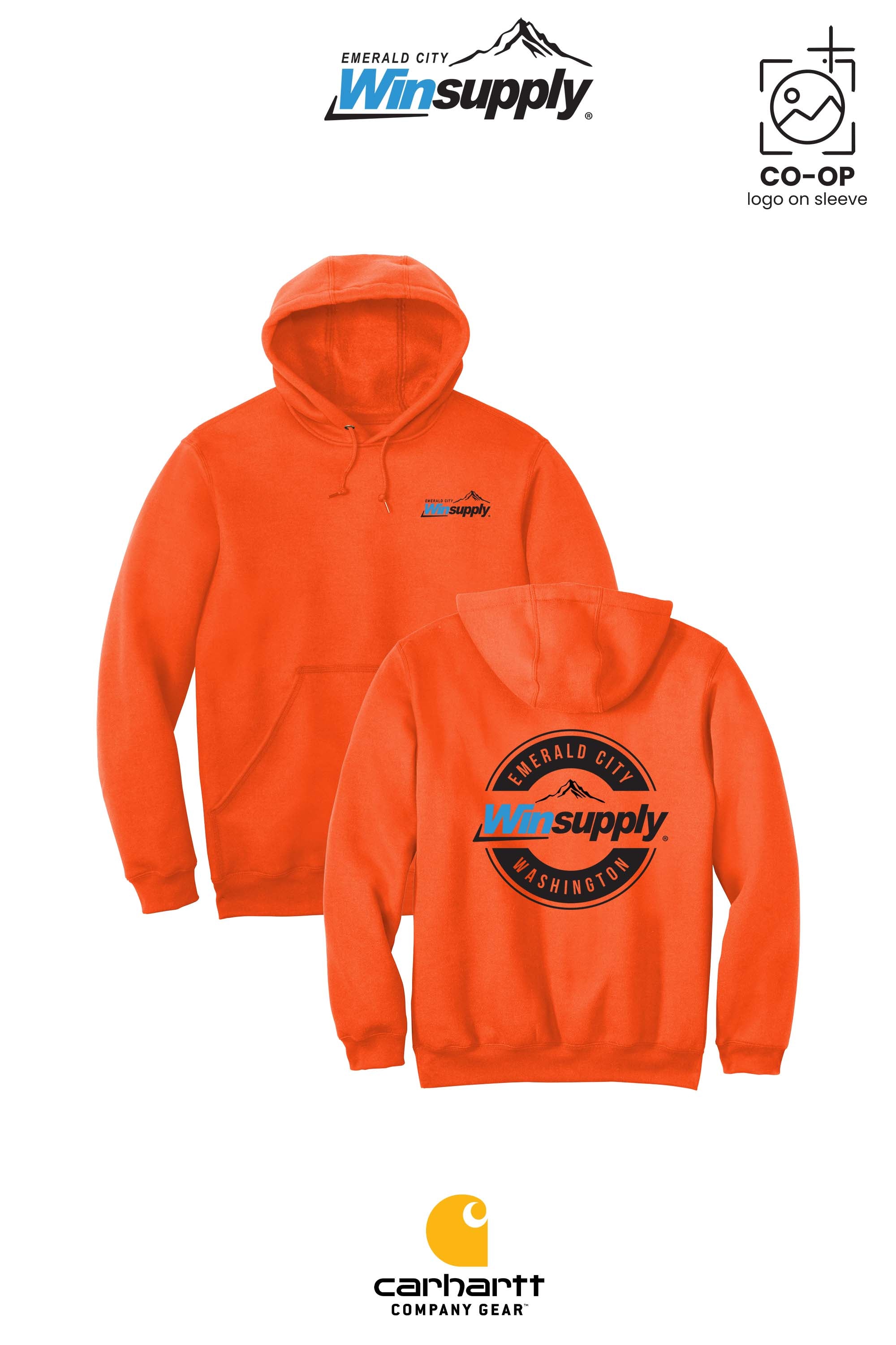 Carhartt® Midweight Hooded Sweatshirt - Winsupply Emerald City