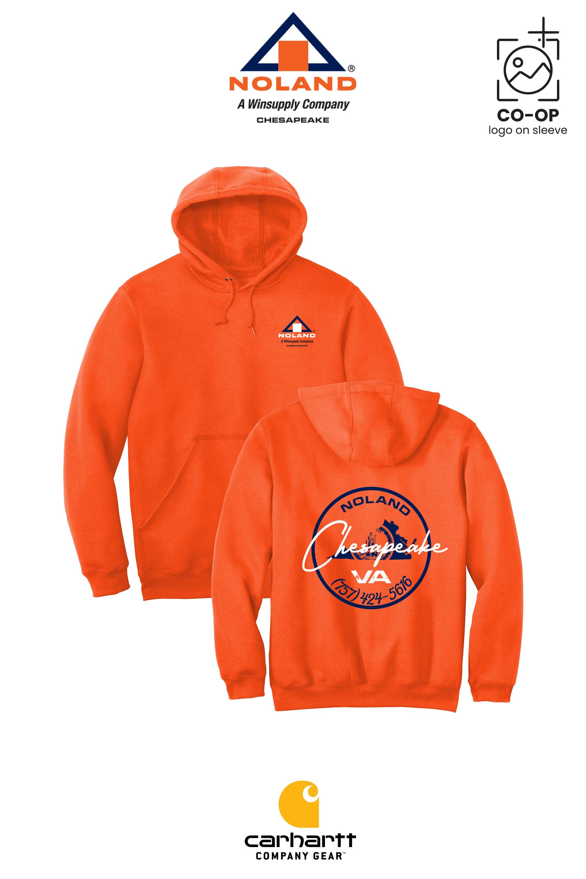 Carhartt® Midweight Hooded Sweatshirt - Noland Company Chesapeake