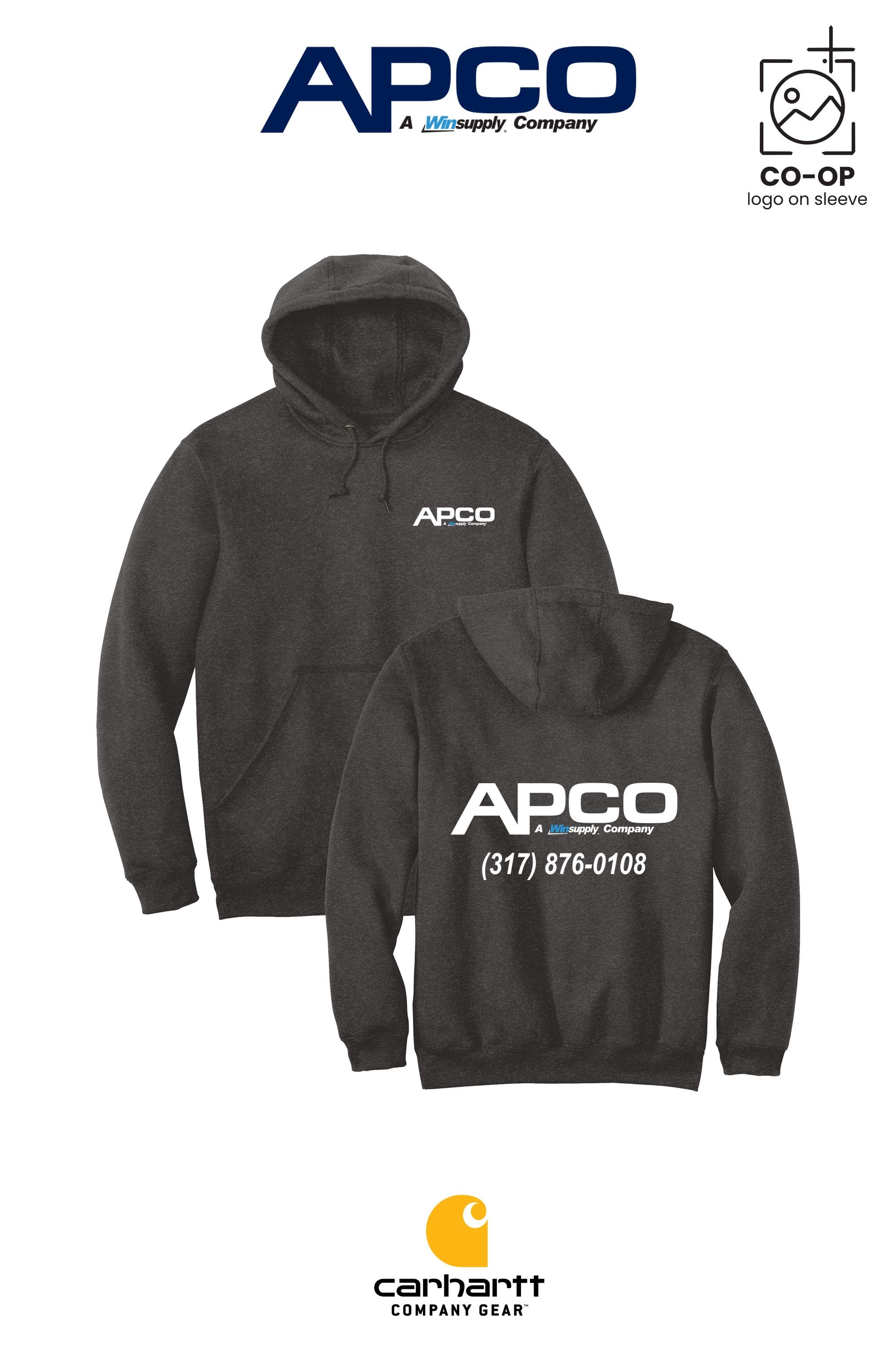 Carhartt® Midweight Hooded Sweatshirt - APCO Supply - Indianapolis