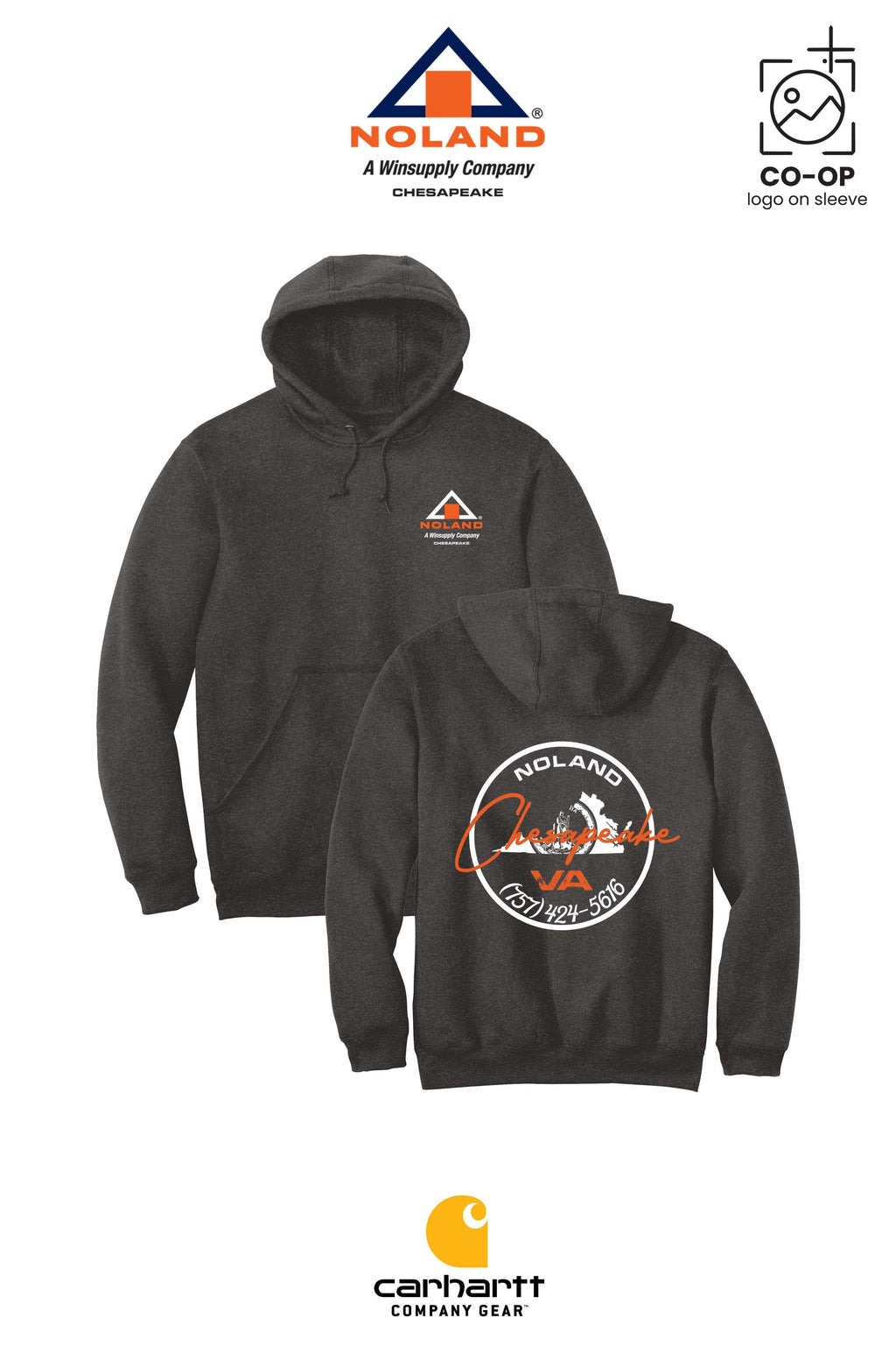 Carhartt® Midweight Hooded Sweatshirt - Noland Company Chesapeake