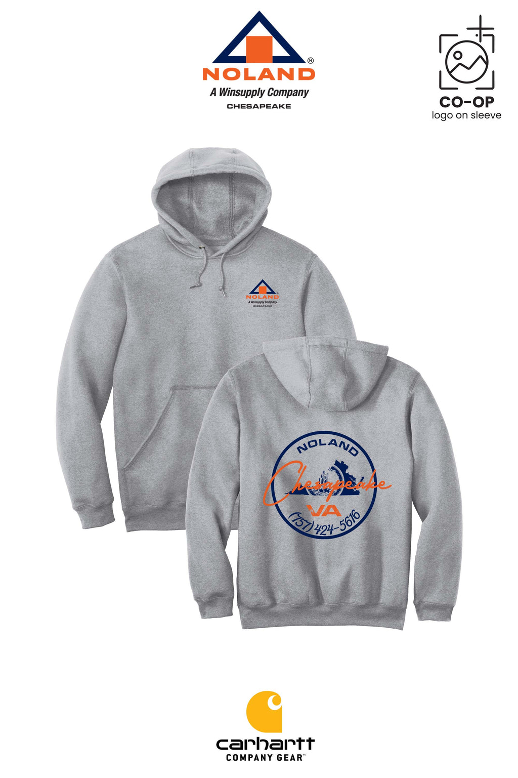 Carhartt® Midweight Hooded Sweatshirt - Noland Company Chesapeake