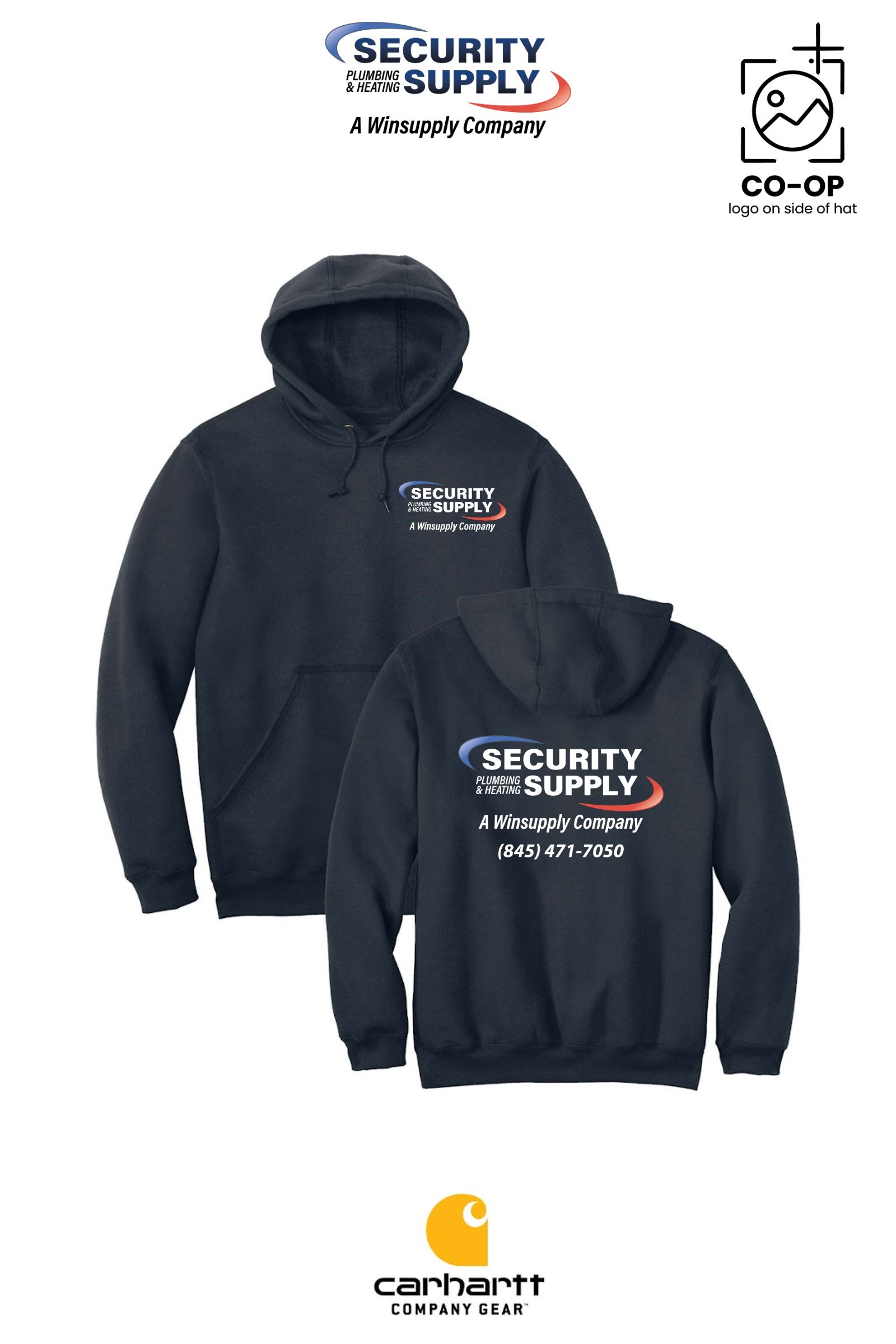 Carhartt® Midweight Hooded Sweatshirt - Security Plumbing & Heating Supply - Poughkeepsie, NY