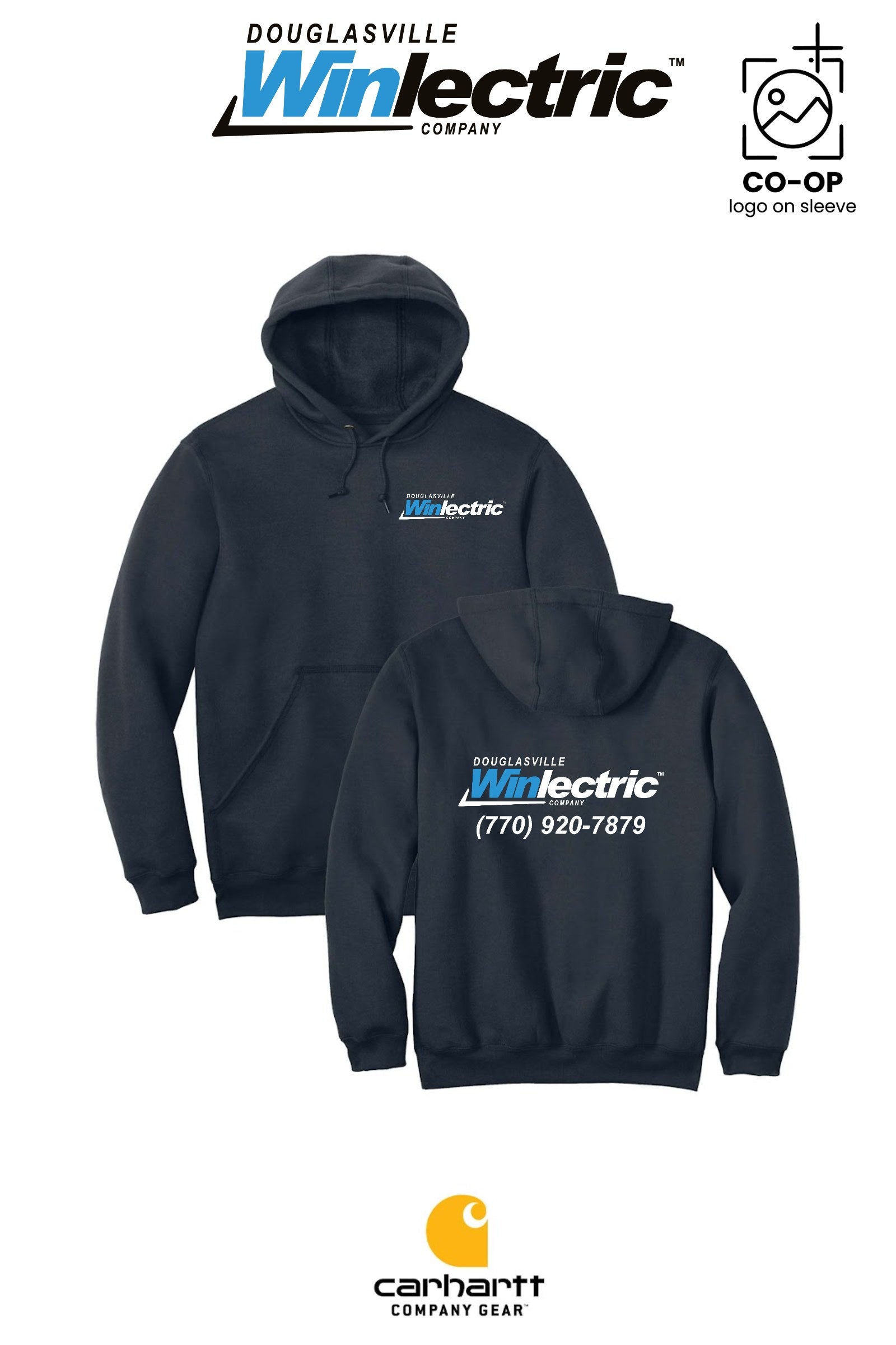 Carhartt® Midweight Hooded Sweatshirt - Douglasville Winlectric