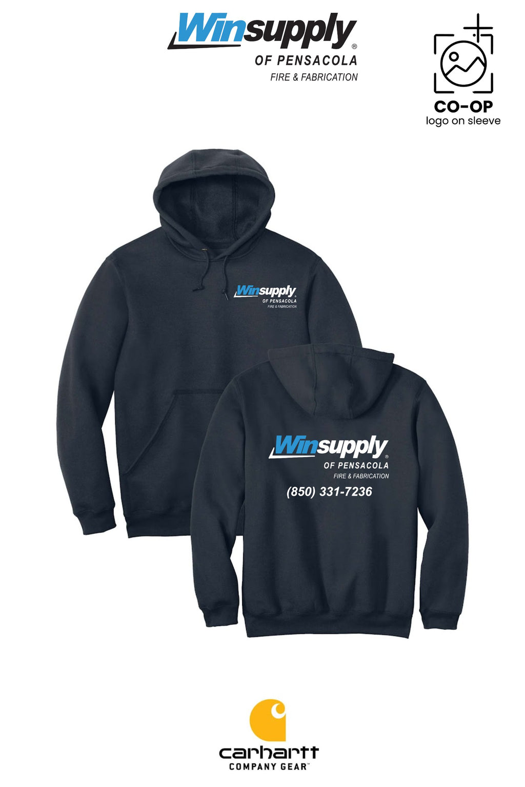 Carhartt® Midweight Hooded Sweatshirt - Winsupply Pensacola Fire & Fabrication