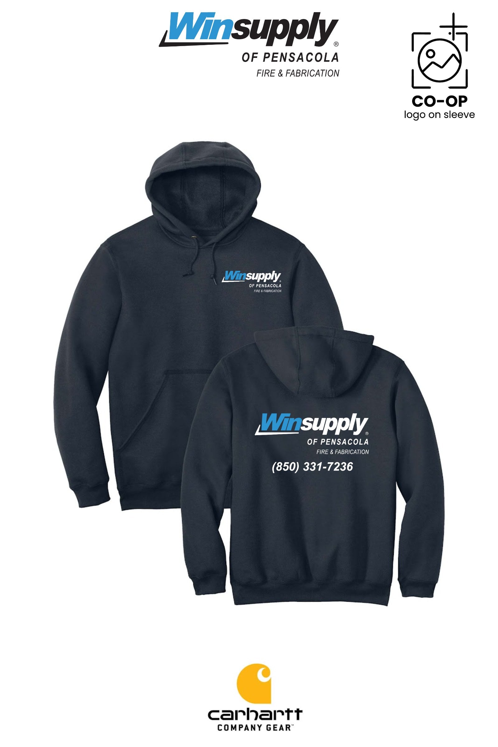 Carhartt® Midweight Hooded Sweatshirt - Winsupply Pensacola Fire & Fabrication