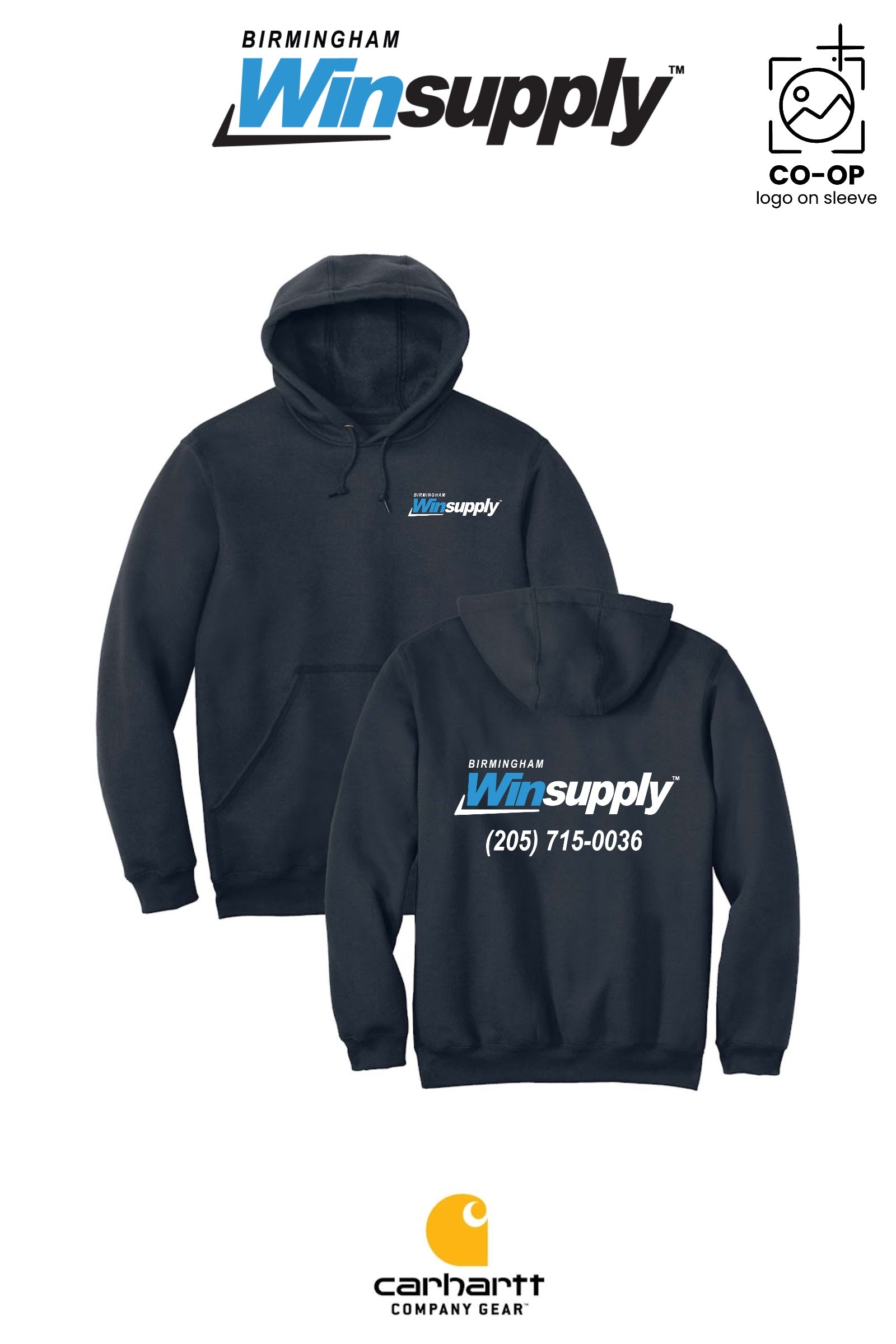 Carhartt® Midweight Hooded Sweatshirt - Birmingham Winsupply
