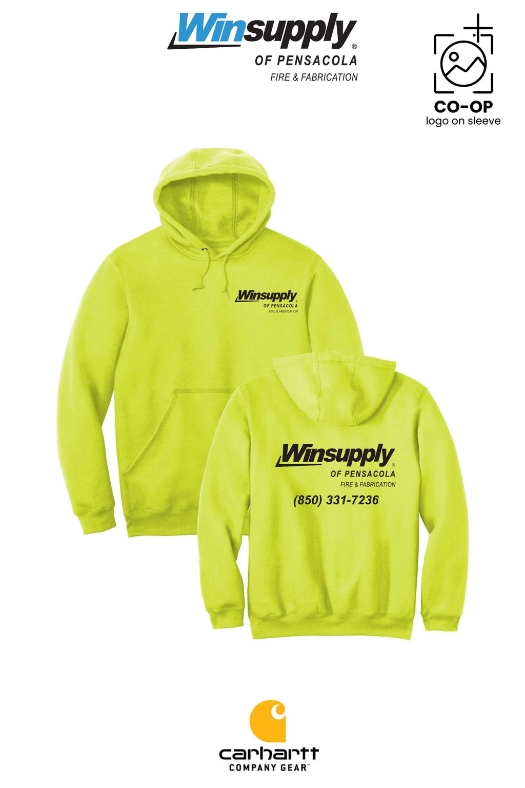 Carhartt® Midweight Hooded Sweatshirt - Winsupply Pensacola Fire & Fabrication