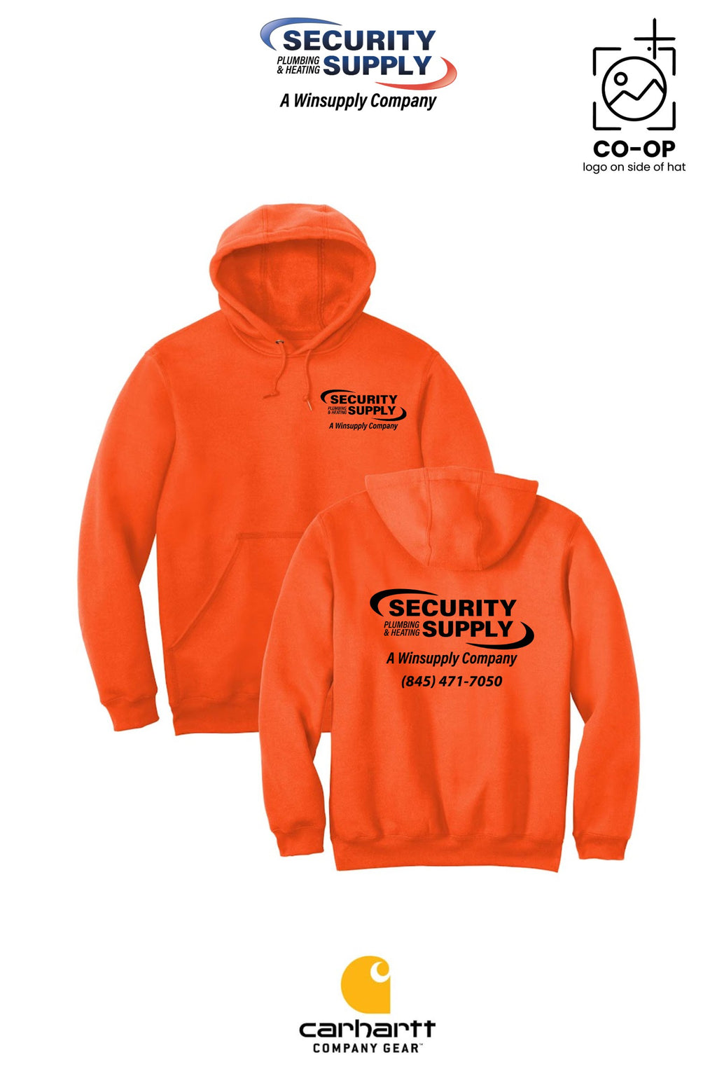 Carhartt® Midweight Hooded Sweatshirt - Security Plumbing & Heating Supply - Poughkeepsie, NY