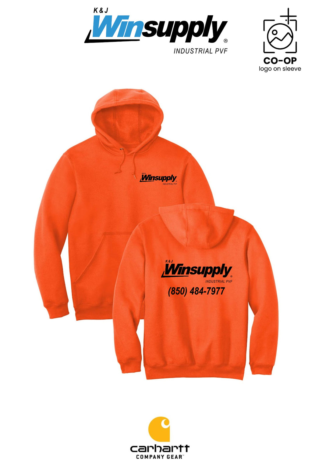 Carhartt® Midweight Hooded Sweatshirt - K & J Winsupply, Industrial PVF