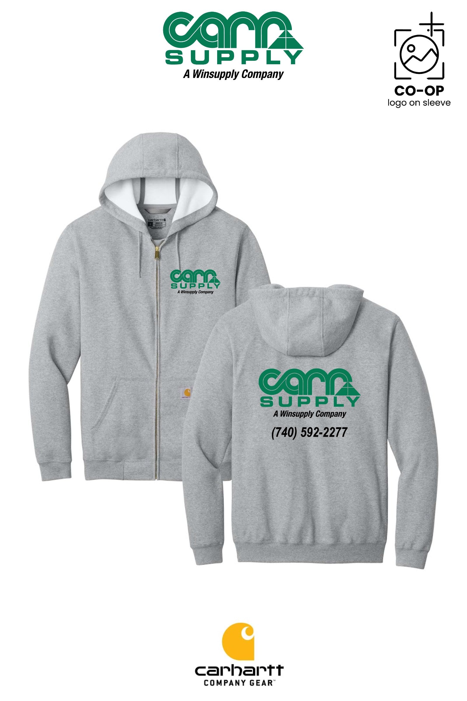 Carhartt® Midweight Hooded Zip-Front Sweatshirt - Carr Supply - Athens