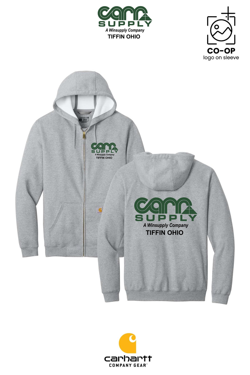 Carhartt® Midweight Hooded Zip-Front Sweatshirt - Carr Supply - Tiffin