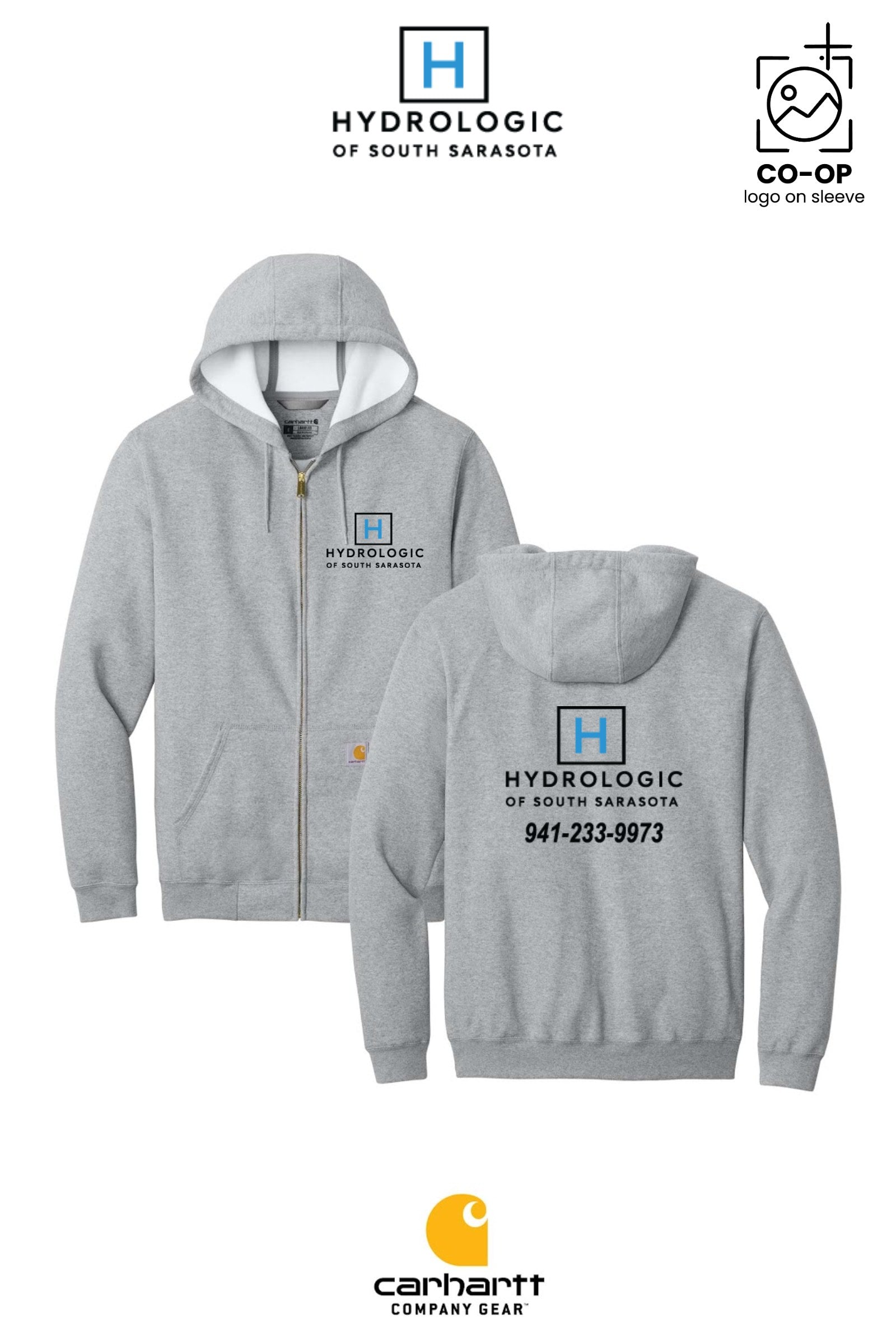 Carhartt® Midweight Hooded Zip-Front Sweatshirt - Winsupply Sarasota FL Co.