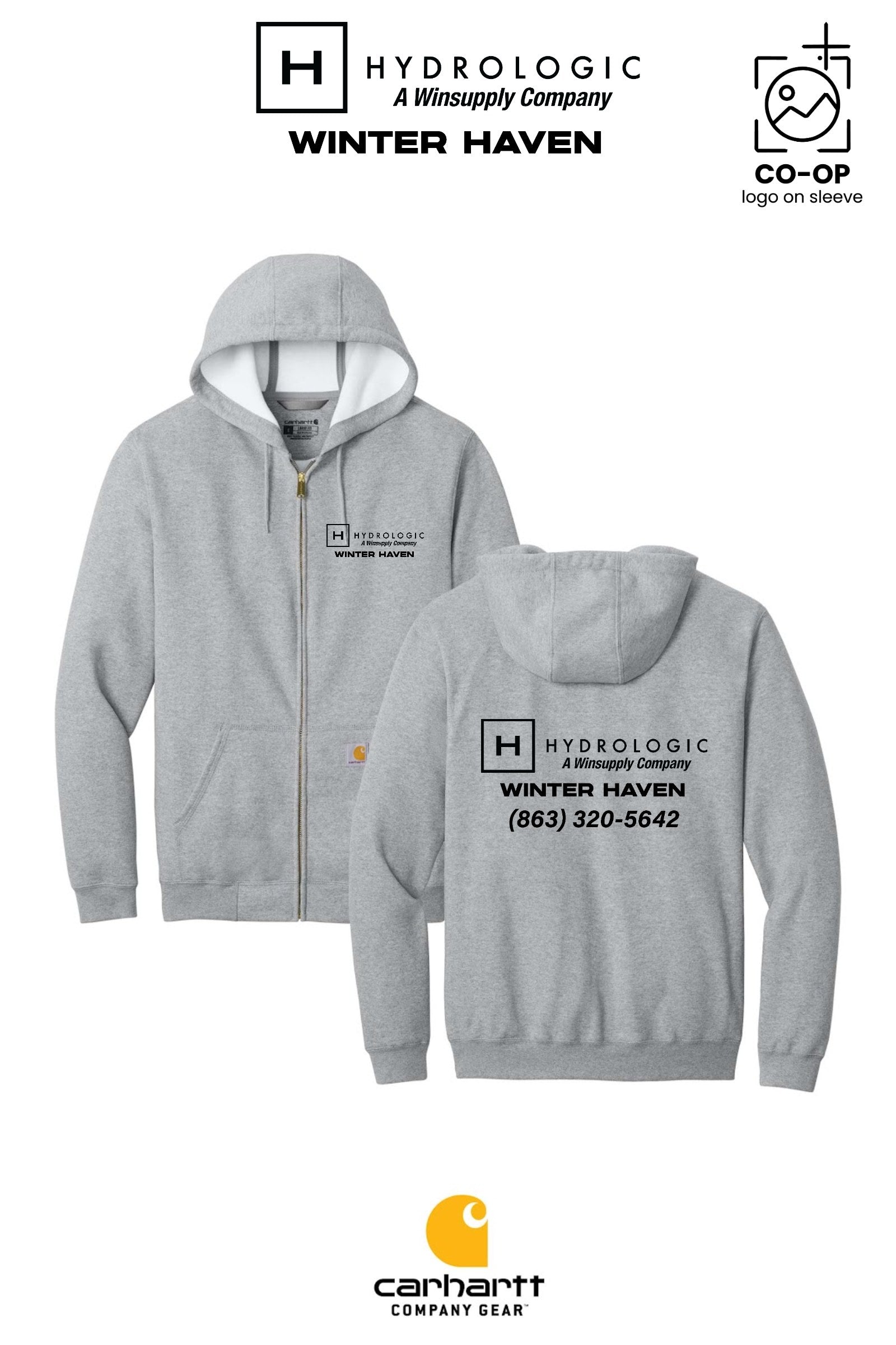 Carhartt® Midweight Hooded Zip-Front Sweatshirt - Winsupply of Winter Haven