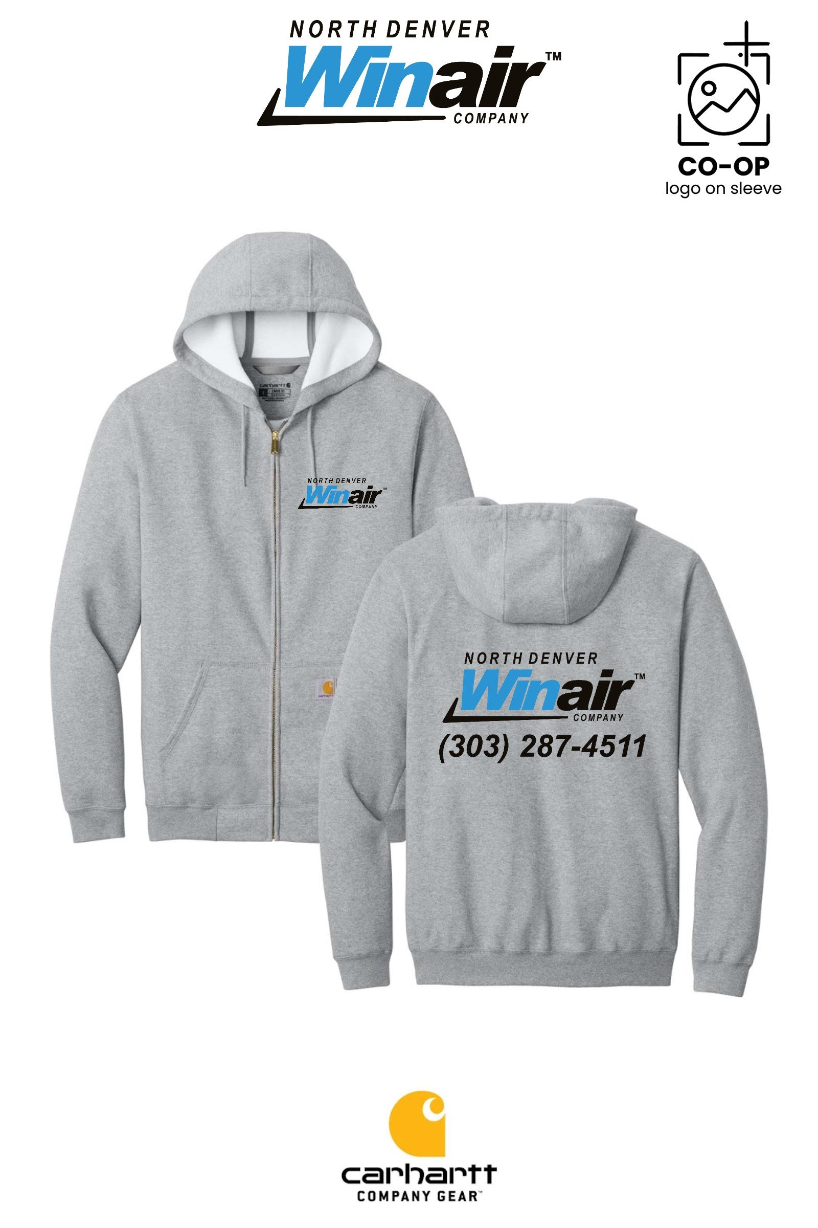 Carhartt® Midweight Hooded Zip-Front Sweatshirt - North Denver Winair