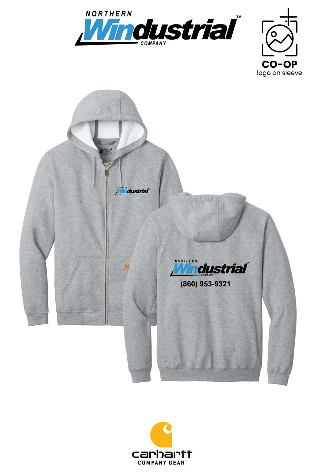 Carhartt® Midweight Hooded Zip-Front Sweatshirt - Northern Windustrial