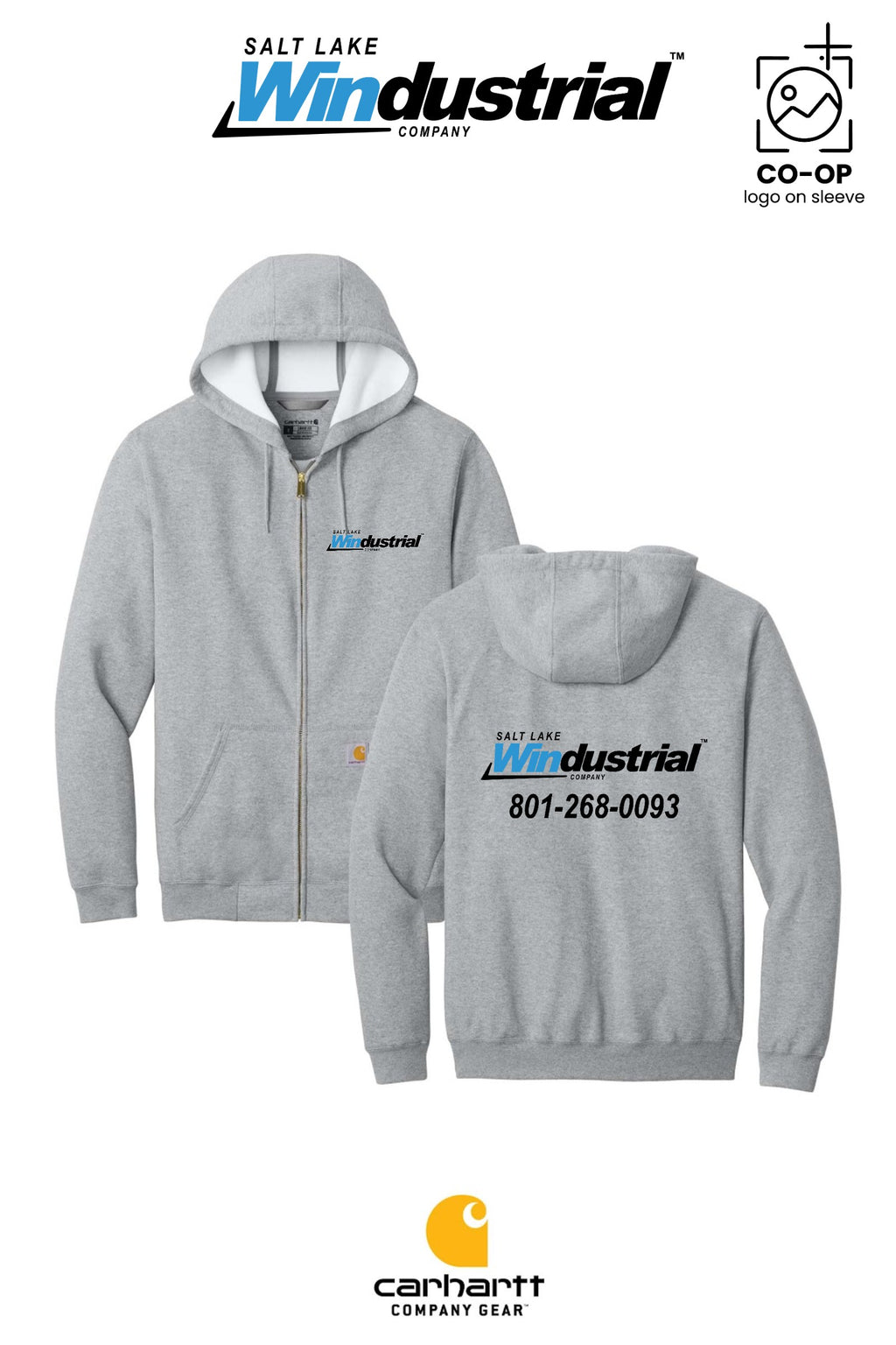 Carhartt® Midweight Hooded Zip-Front Sweatshirt - Salt Lake Windustrial
