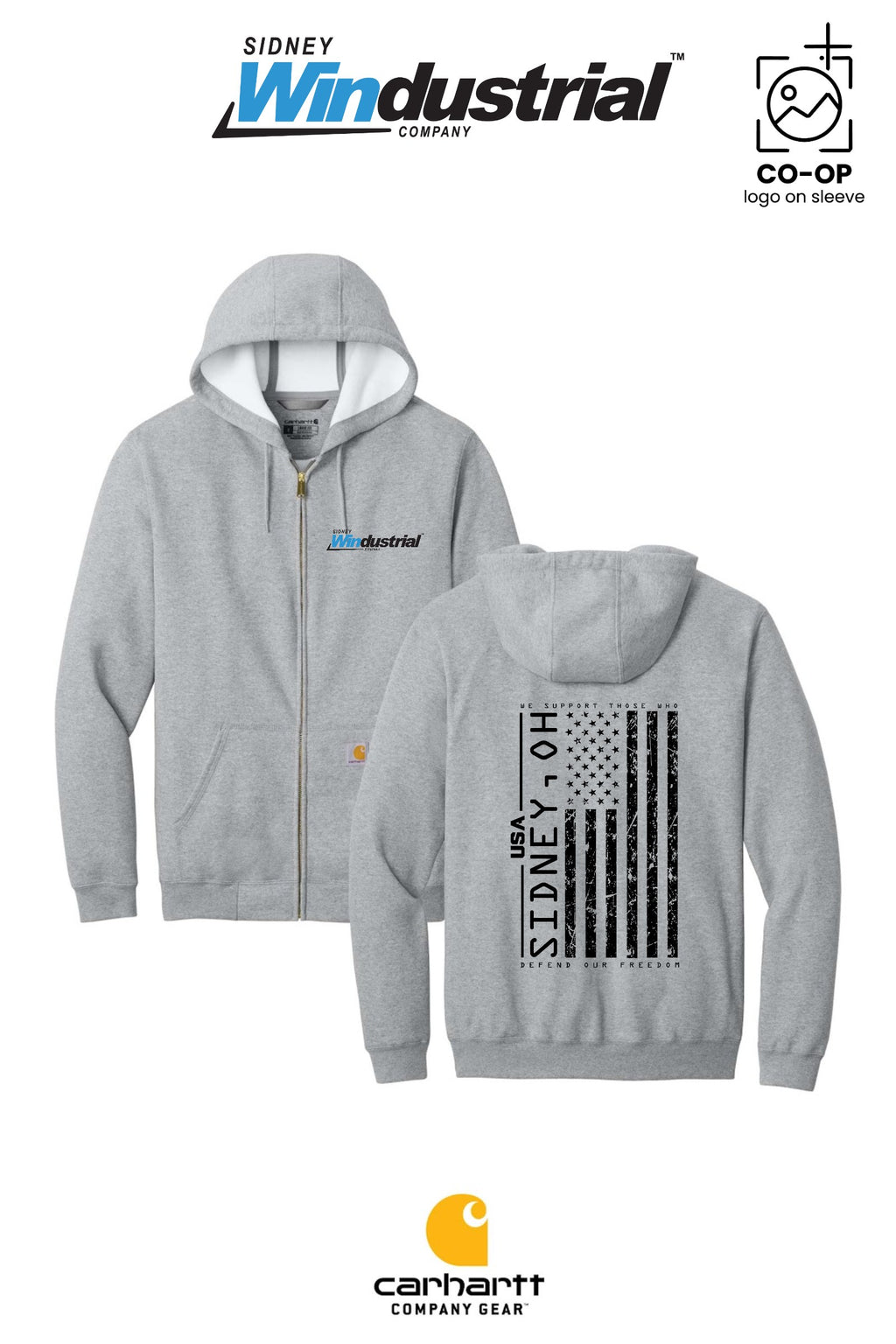 Carhartt® Midweight Hooded Zip-Front Sweatshirt - Sidney Windustrial