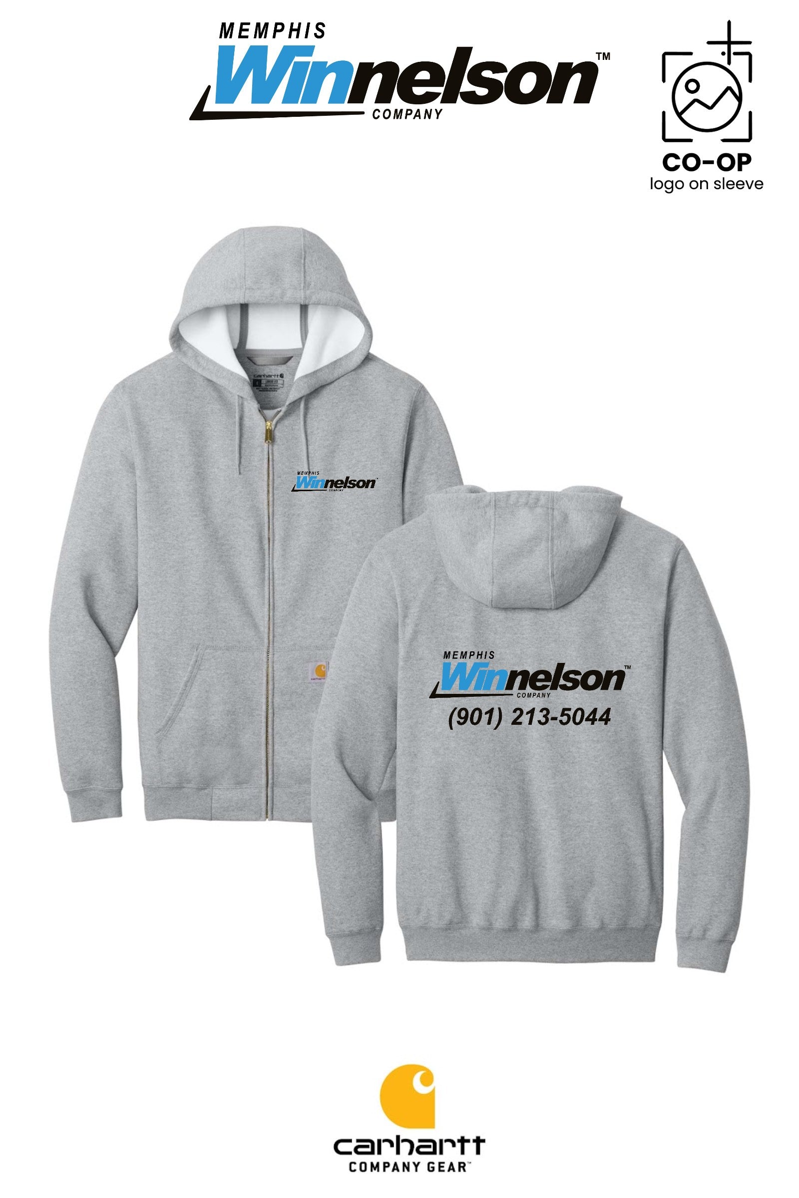 Carhartt® Midweight Hooded Zip-Front Sweatshirt - Memphis Winnelson