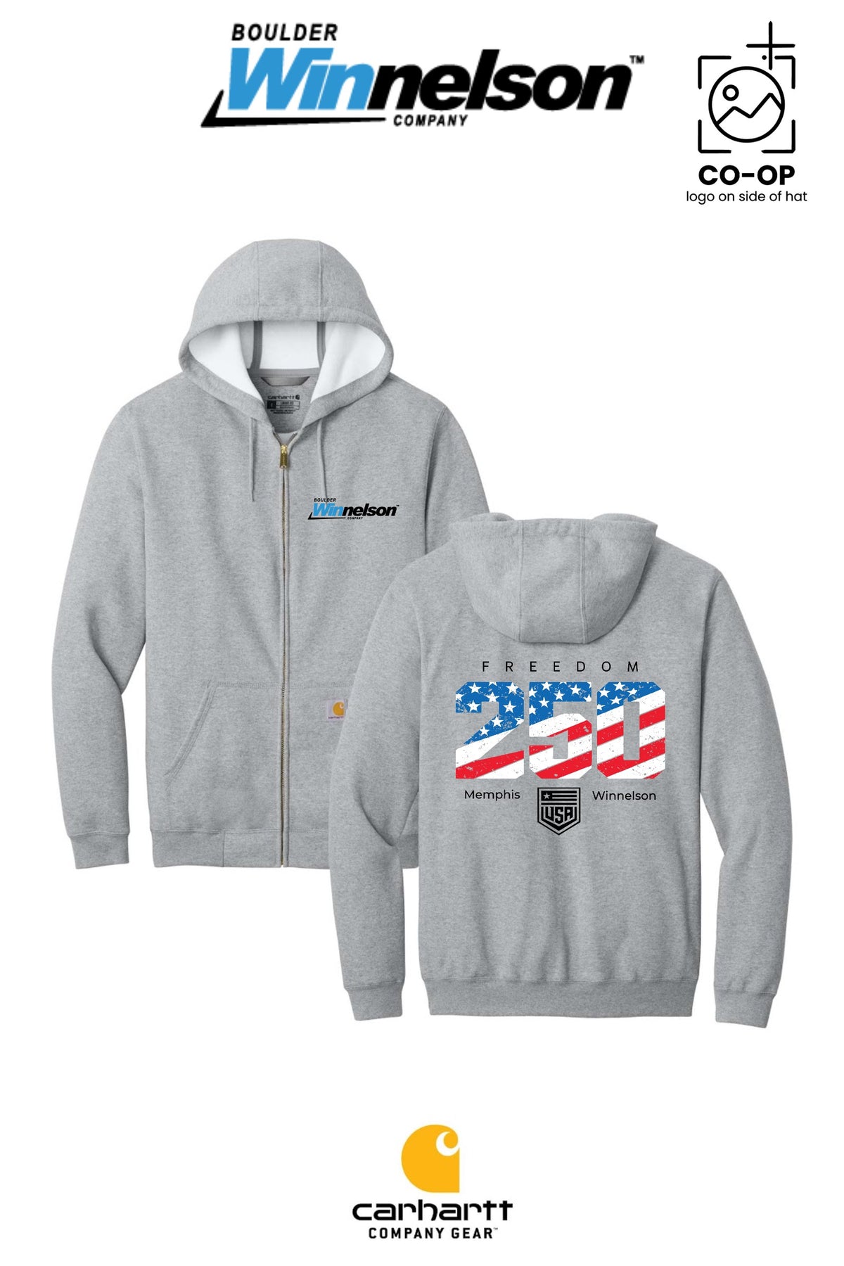 Carhartt® Midweight Hooded Zip-Front Sweatshirt - Memphis Winnelson