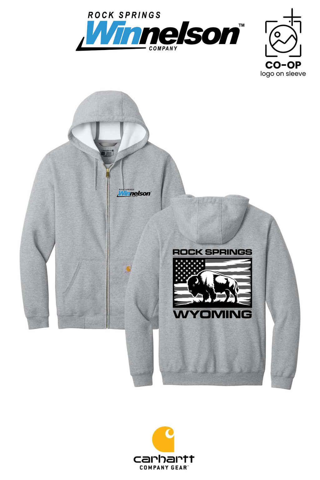 Carhartt® Midweight Hooded Zip-Front Sweatshirt - Rock Springs Winnelson