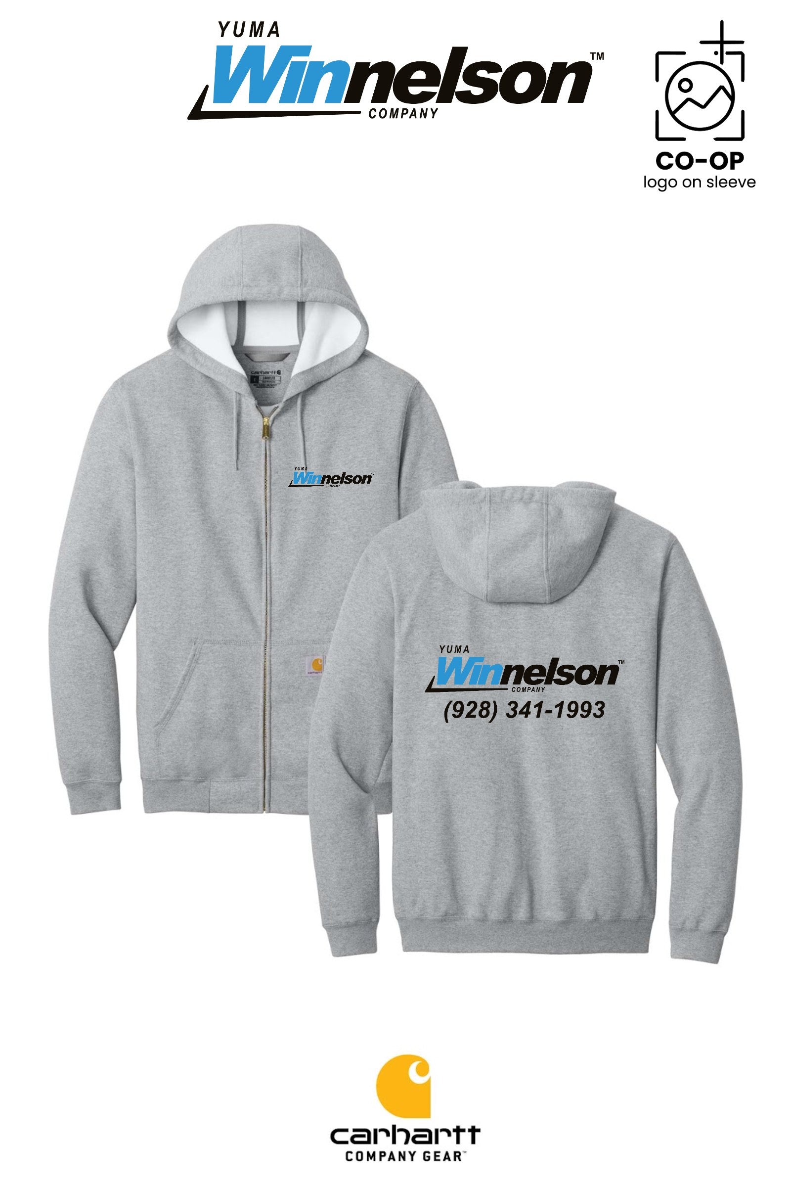 Carhartt® Midweight Hooded Zip-Front Sweatshirt - Yuma Winnelson