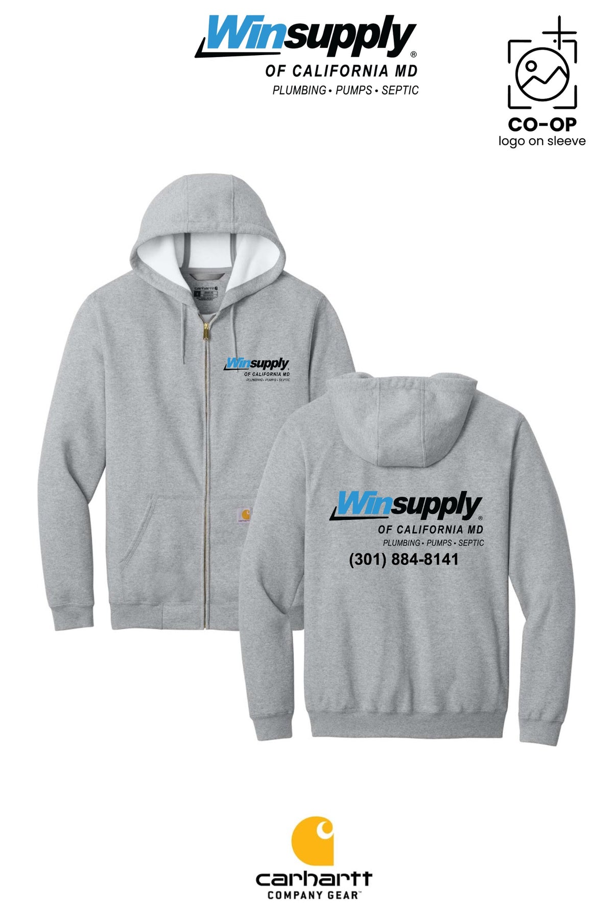 Carhartt® Midweight Hooded Zip-Front Sweatshirt - Winsupply California MD Co.