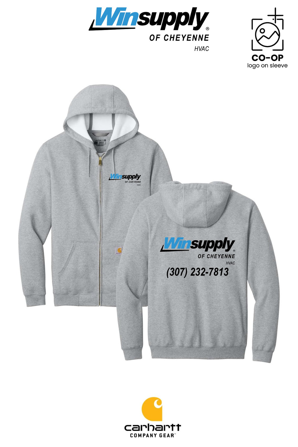 Carhartt® Midweight Hooded Zip-Front Sweatshirt - Winsupply of Cheyenne