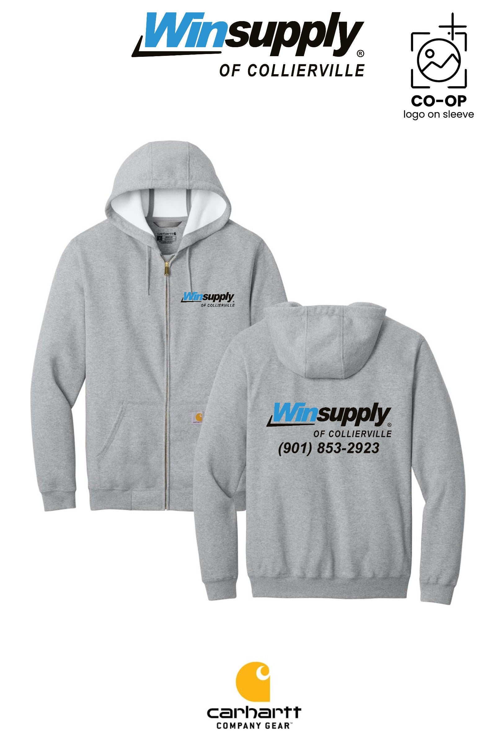 Carhartt® Midweight Hooded Zip-Front Sweatshirt - Winston Salem Noland