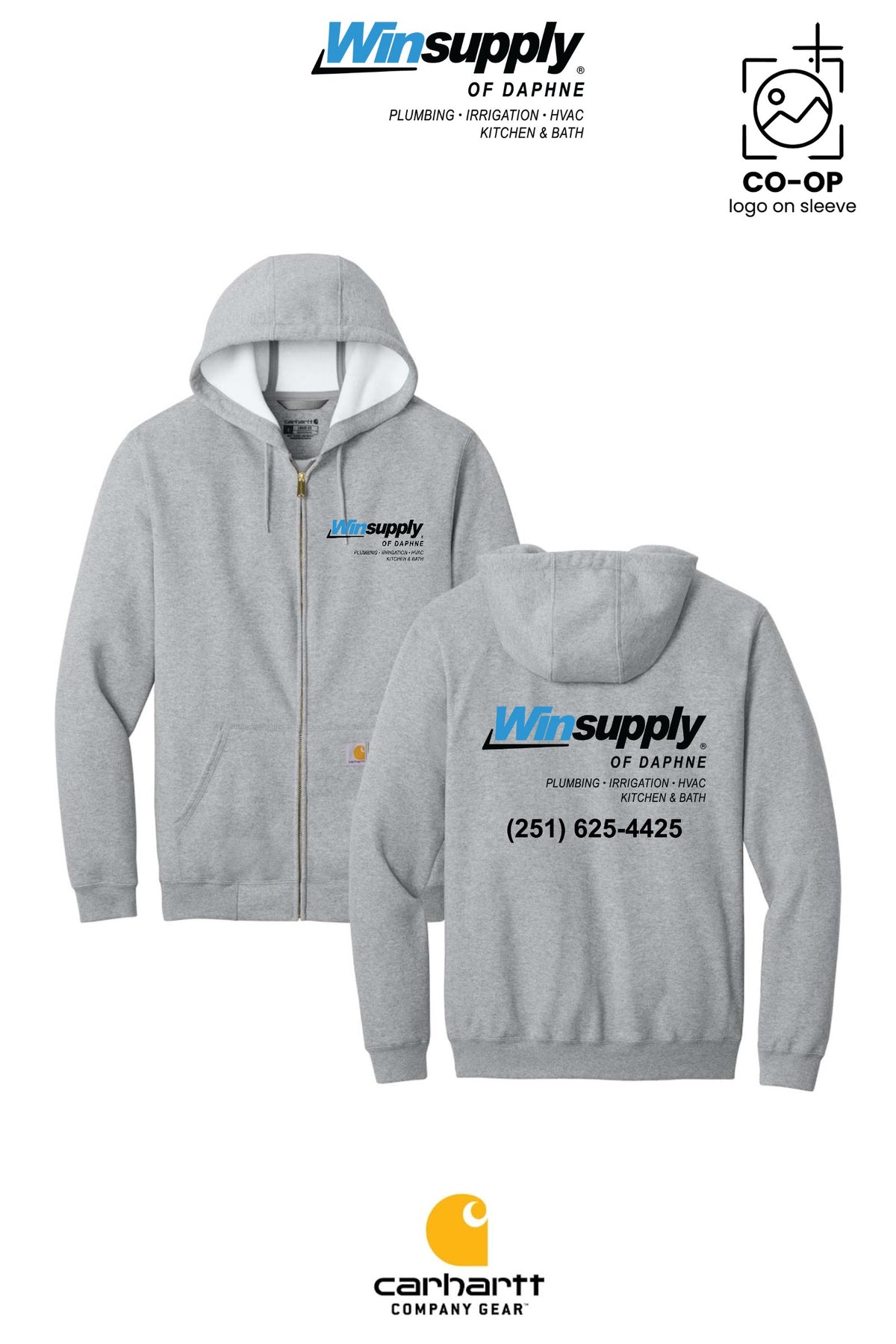 Carhartt® Midweight Hooded Zip-Front Sweatshirt - Winsupply of Daphne