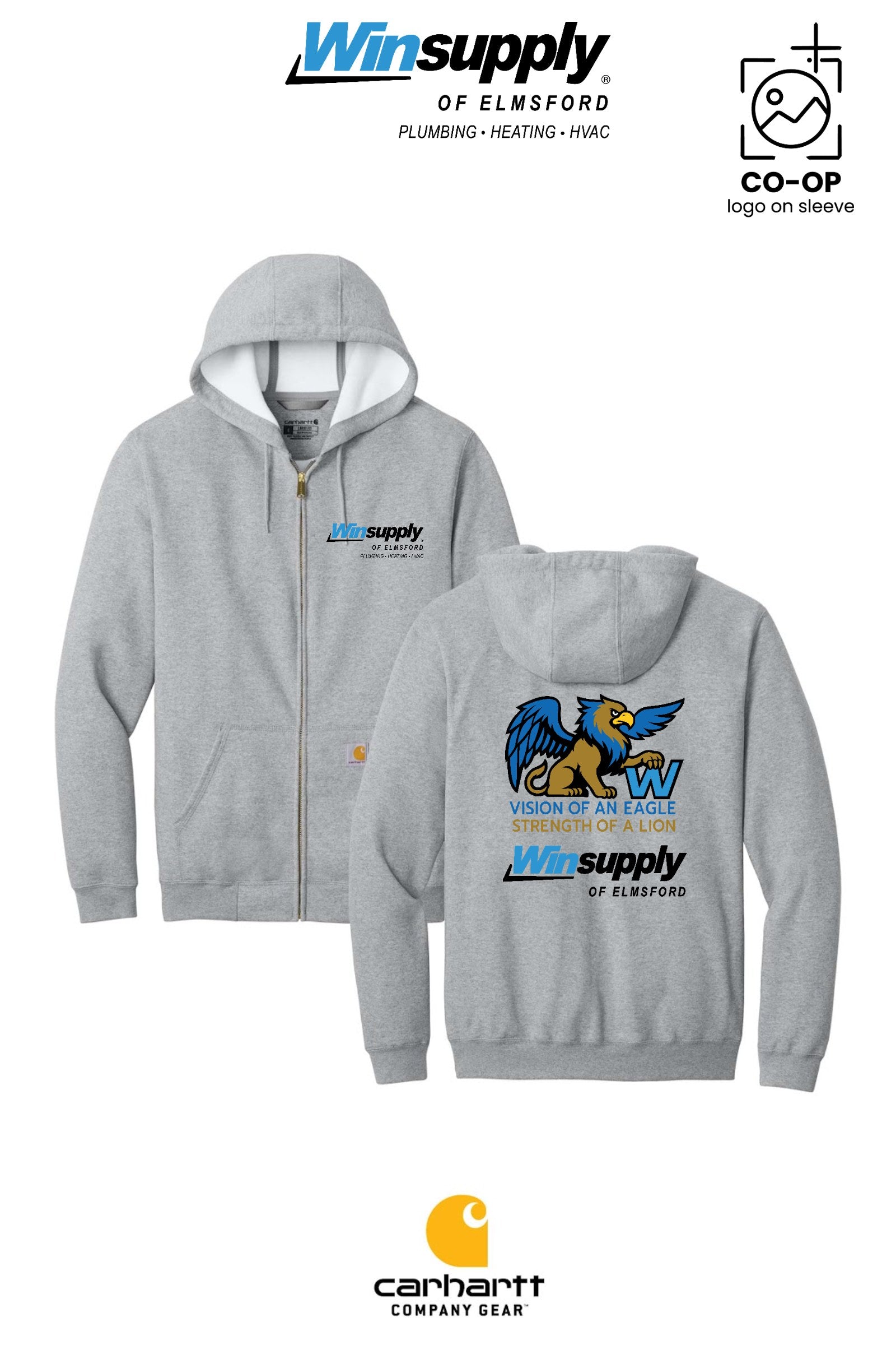 Carhartt® Midweight Hooded Zip-Front Sweatshirt - Winsupply of Elmsford