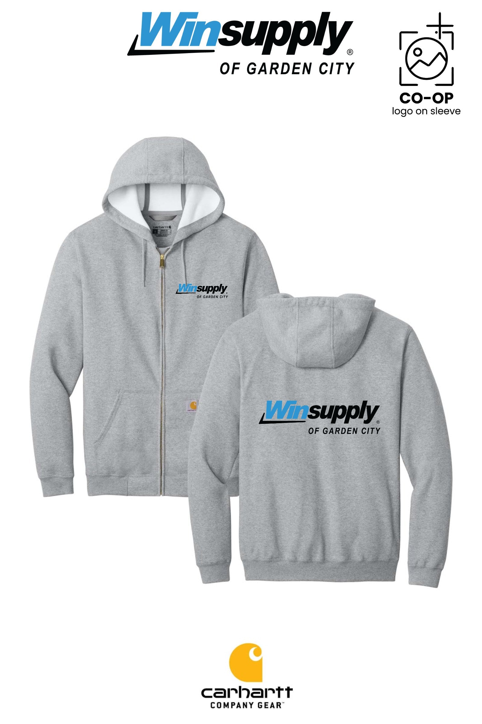 Carhartt® Midweight Hooded Zip-Front Sweatshirt - Winsupply Garden City KS Co.