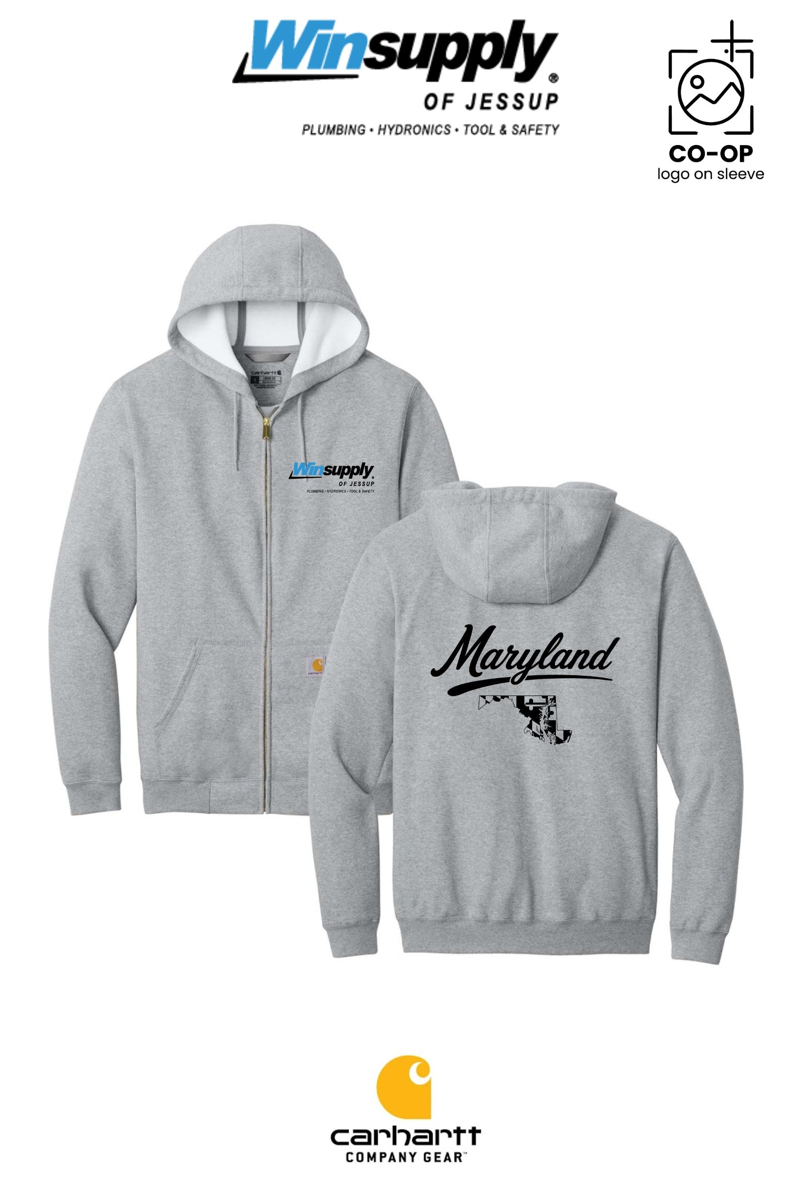 Carhartt® Midweight Hooded Zip-Front Sweatshirt - Winsupply of Jessup