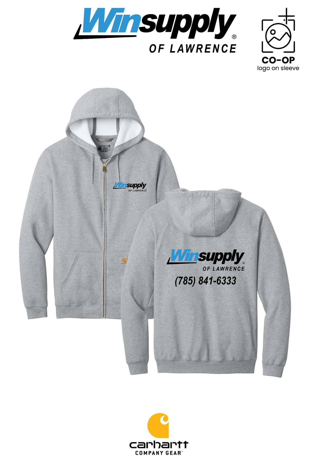 Carhartt® Midweight Hooded Zip-Front Sweatshirt - Winsupply of Lawrence