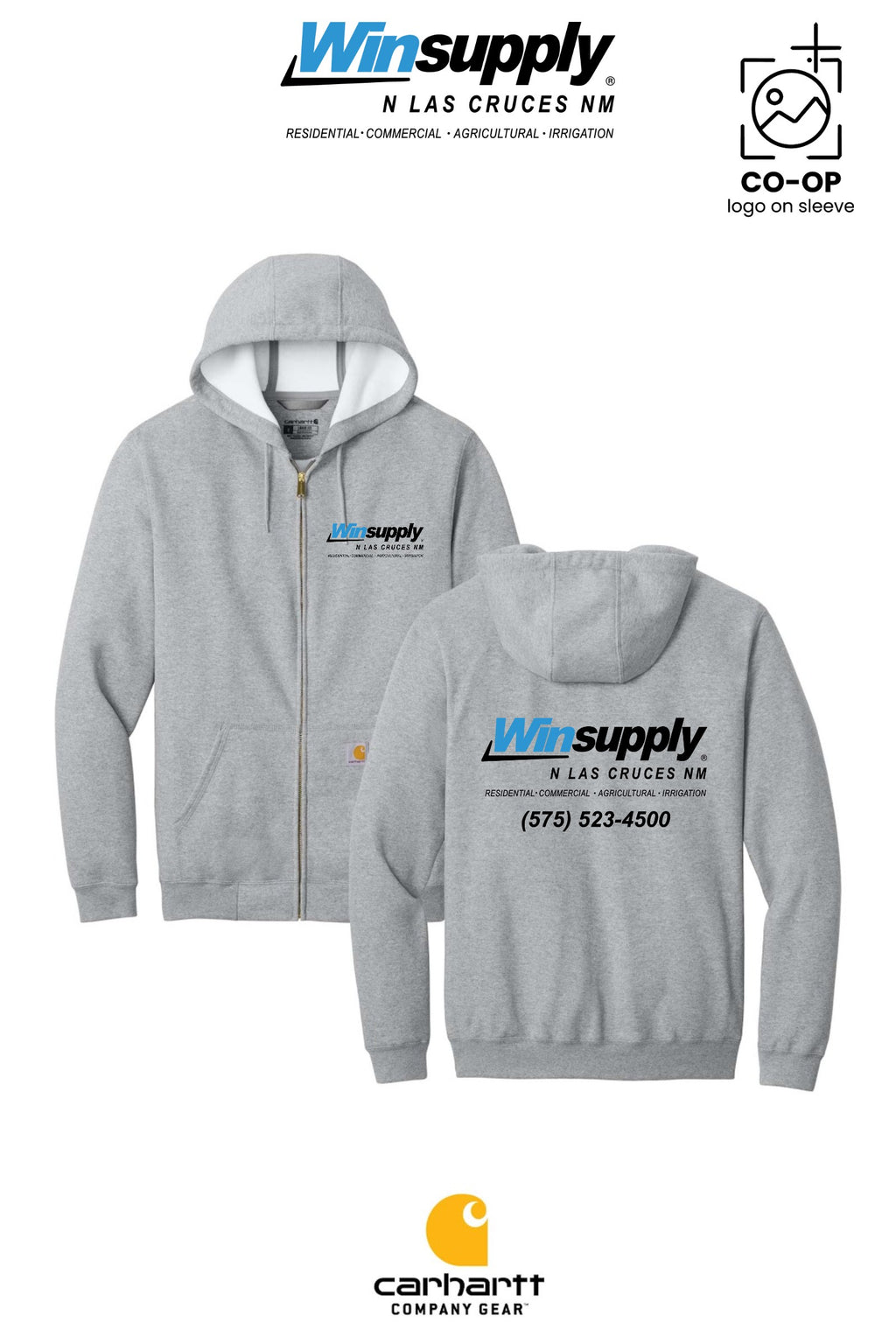 Carhartt® Midweight Hooded Zip-Front Sweatshirt - Winsupply N Las Cruces NM