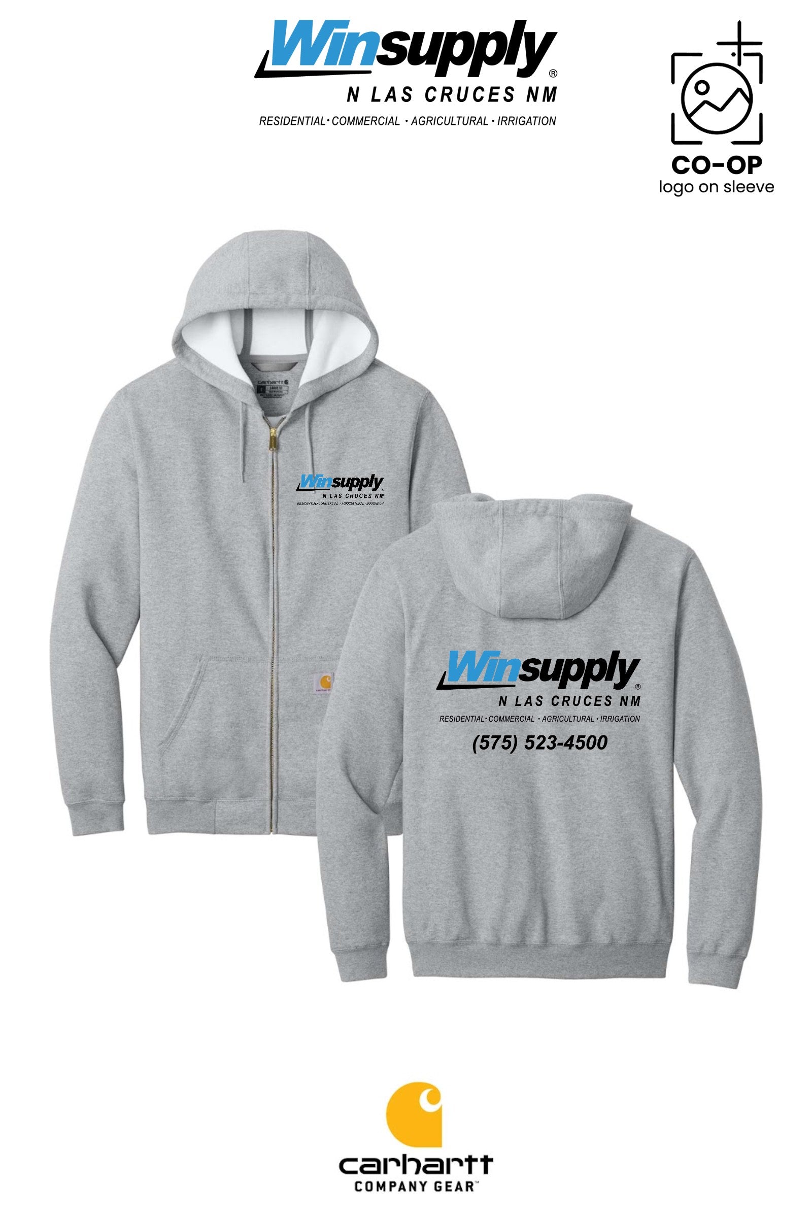 Carhartt® Midweight Hooded Zip-Front Sweatshirt - Winsupply N Las Cruces NM