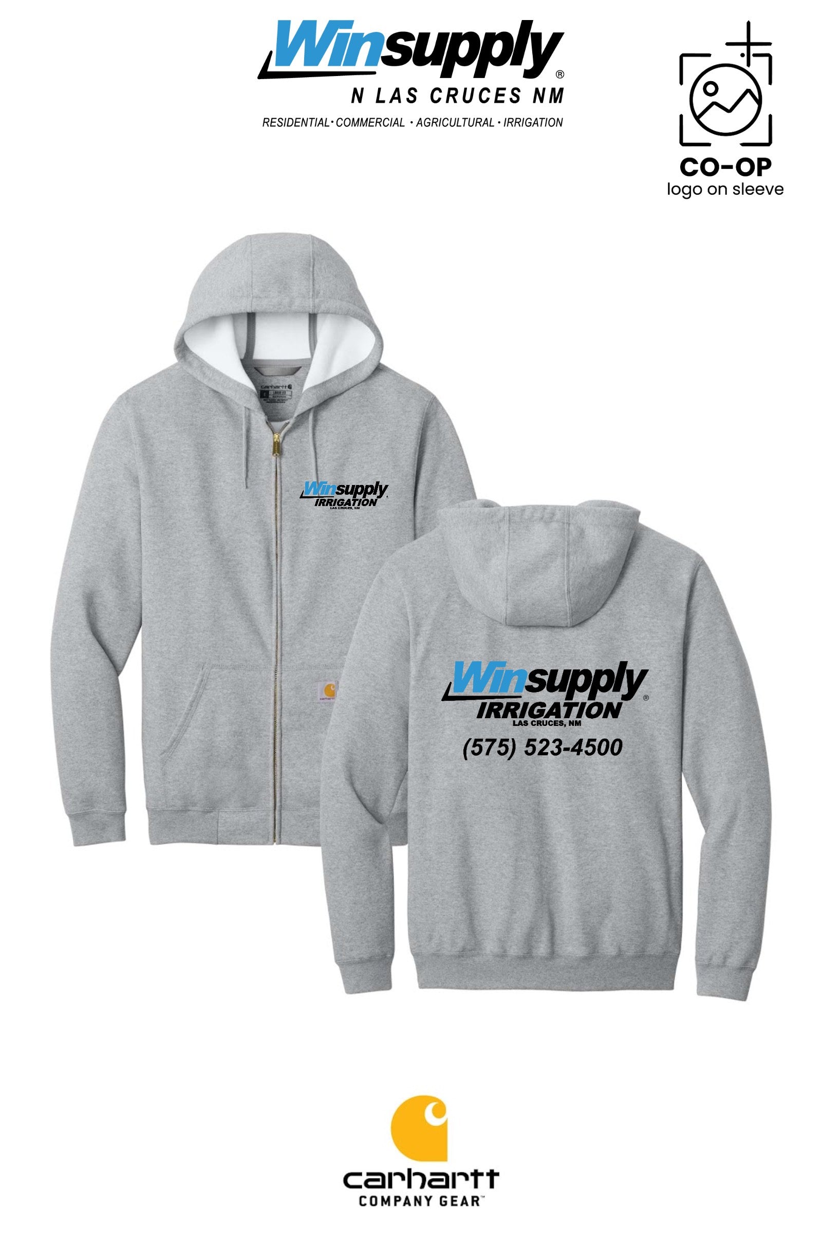 Carhartt® Midweight Hooded Zip-Front Sweatshirt - Winsupply N Las Cruces NM
