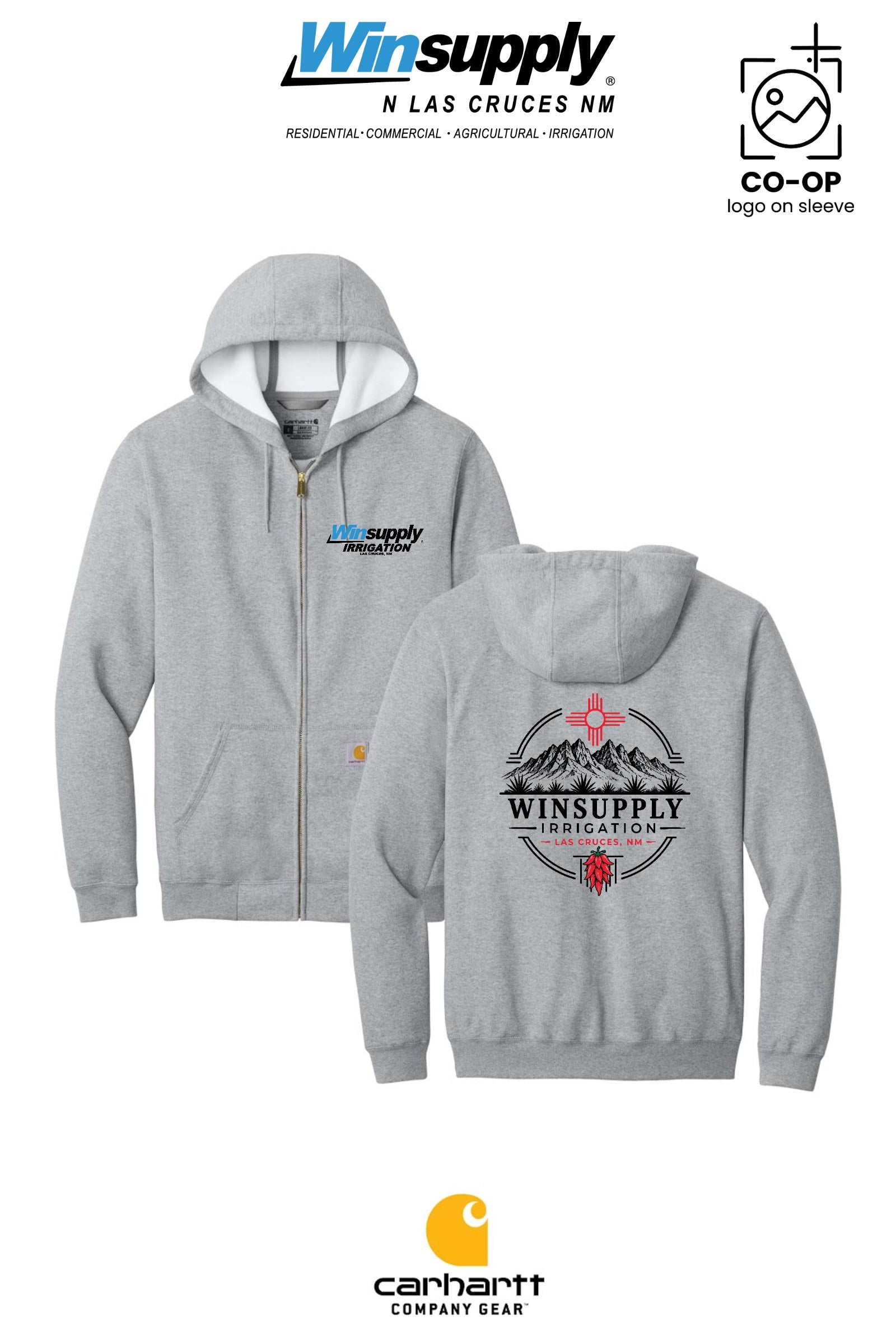 Carhartt® Midweight Hooded Zip-Front Sweatshirt - Winsupply N Las Cruces NM