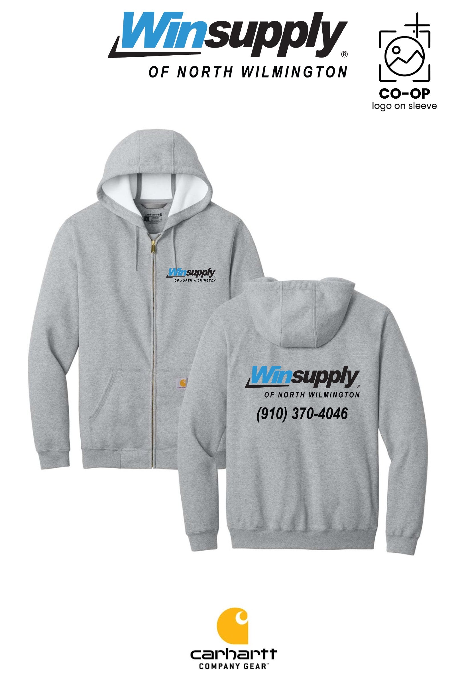 Carhartt® Midweight Hooded Zip-Front Sweatshirt - Winsupply N Wilmington NC