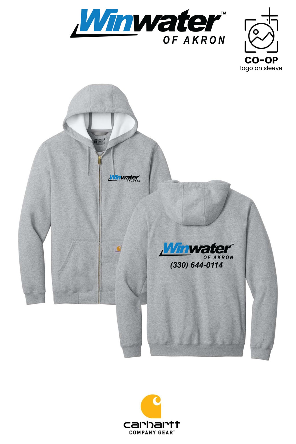 Carhartt® Midweight Hooded Zip-Front Sweatshirt - Winwater of Akron