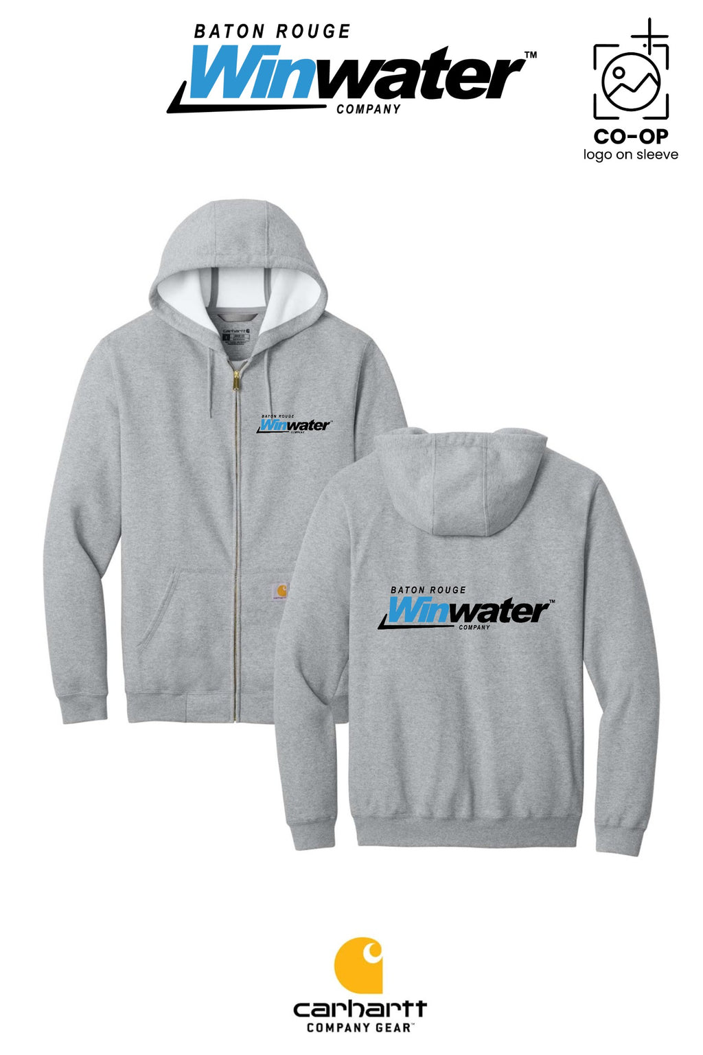 Carhartt® Midweight Hooded Zip-Front Sweatshirt - Baton Rouge Winwater