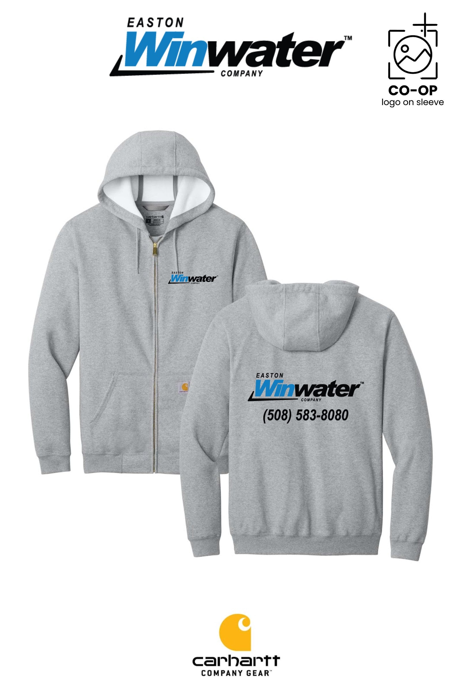 Carhartt® Midweight Hooded Zip-Front Sweatshirt - Easton Winwater